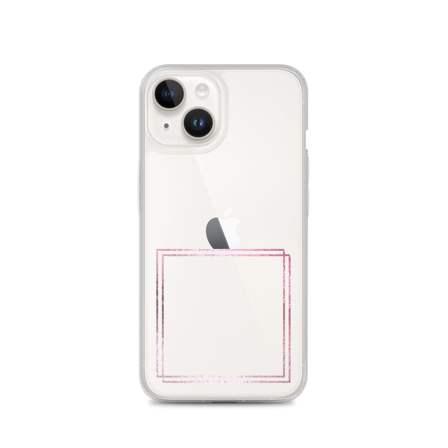 箔押し風フレーム(pink)iPhoneケース