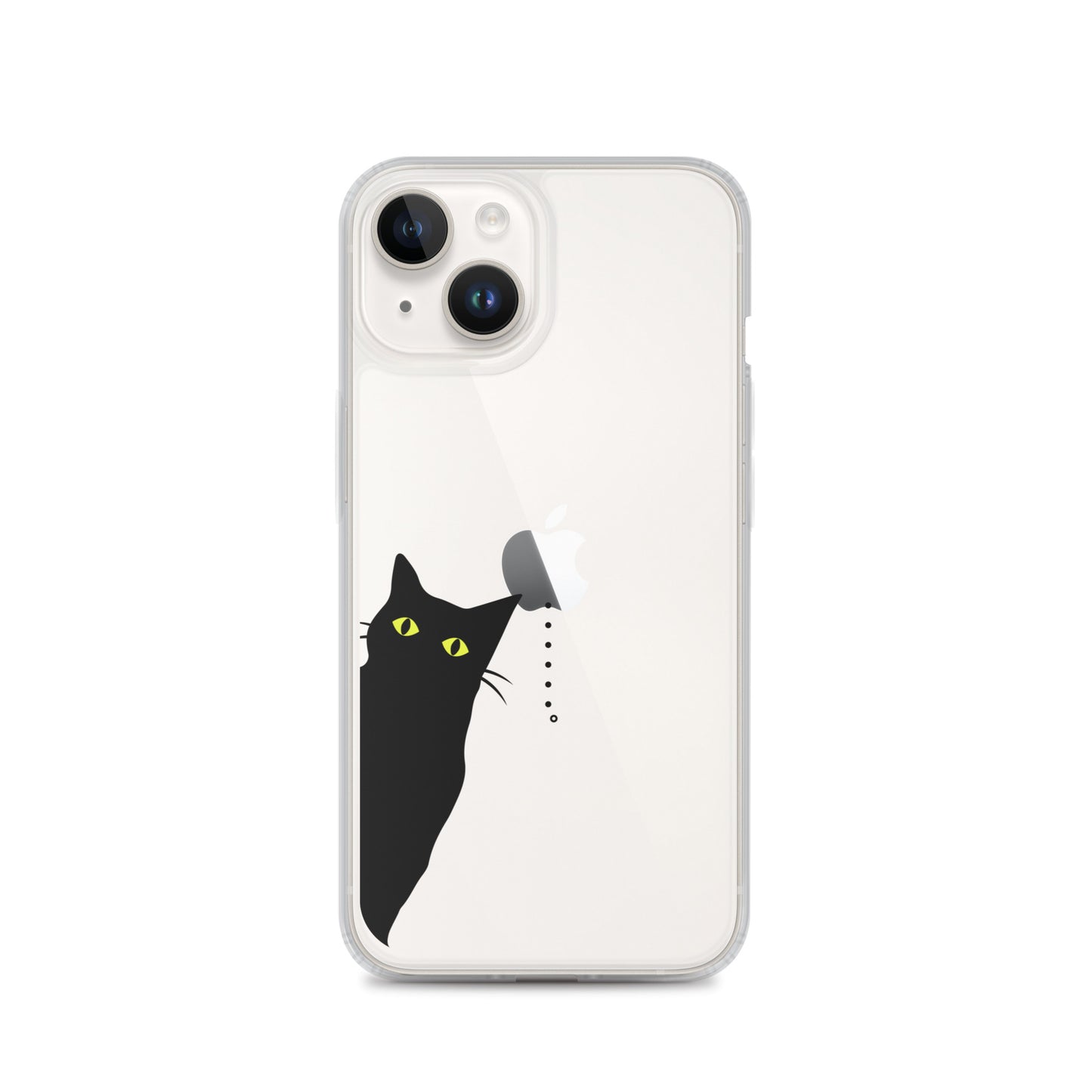 覗き見キャットiPhoneケース(黒猫)