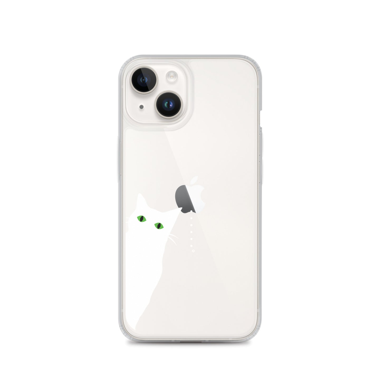 覗き見キャットiPhoneケース(白猫)