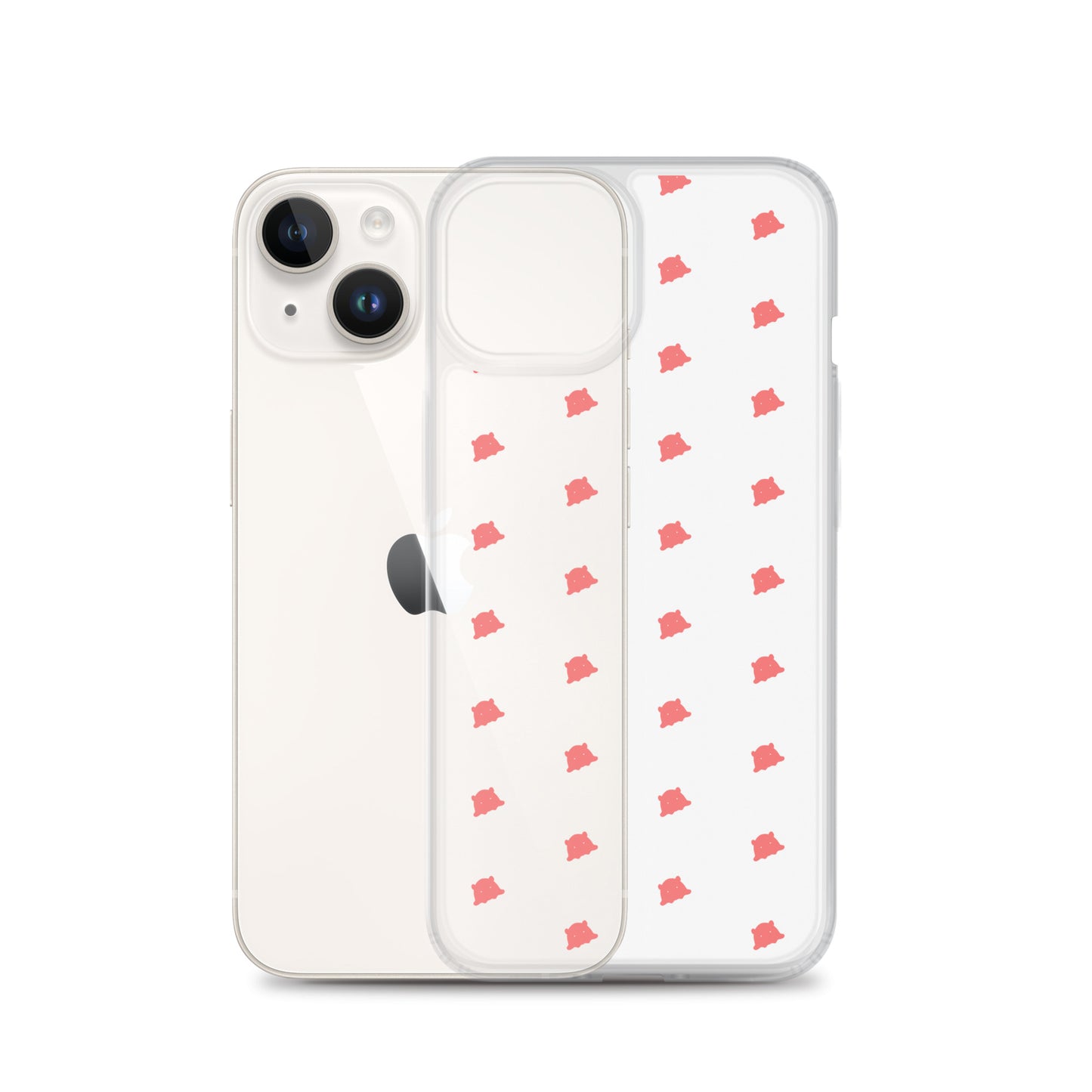 めんだこシルエットパターンiPhoneケース