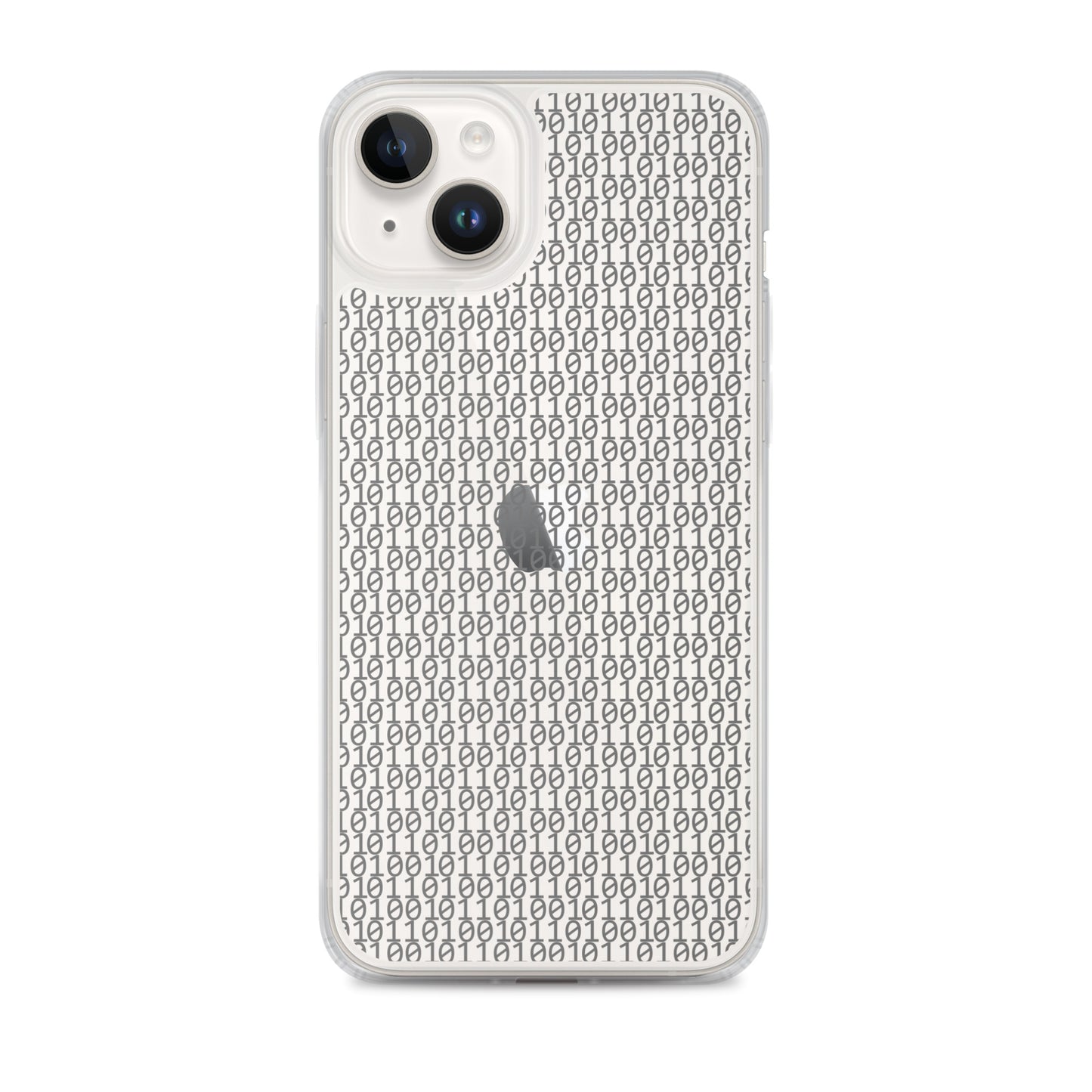 物質をデジタル出力すると。(カラー:クリア)2進数iPhoneケース