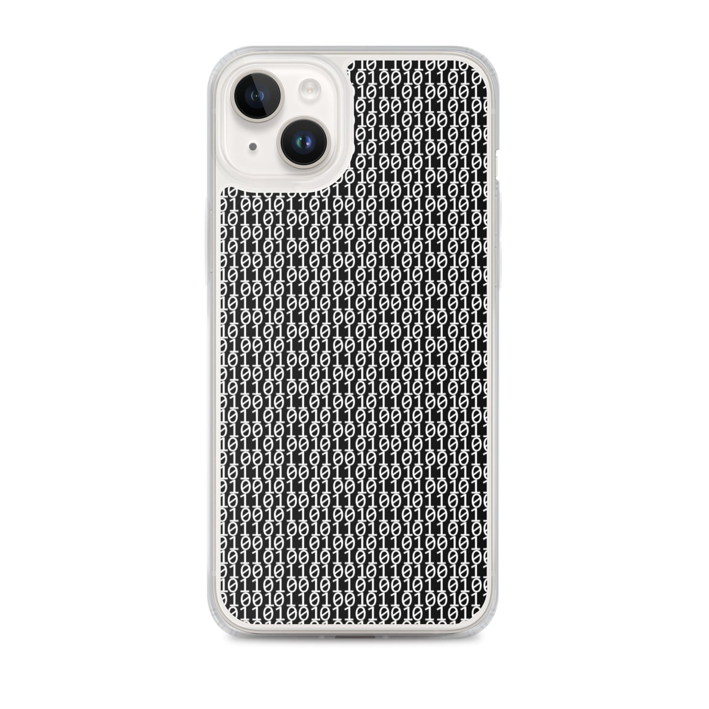 物質をデジタル出力すると。(カラー:ブラック)2進数iPhoneケース