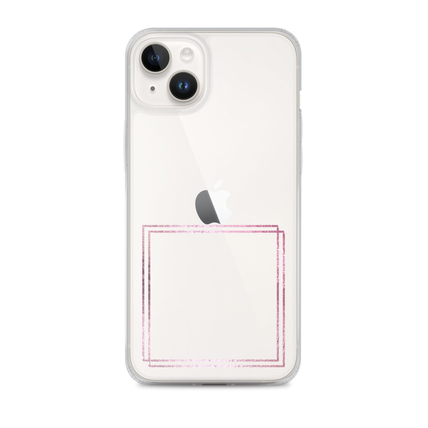 箔押し風フレーム(pink)iPhoneケース