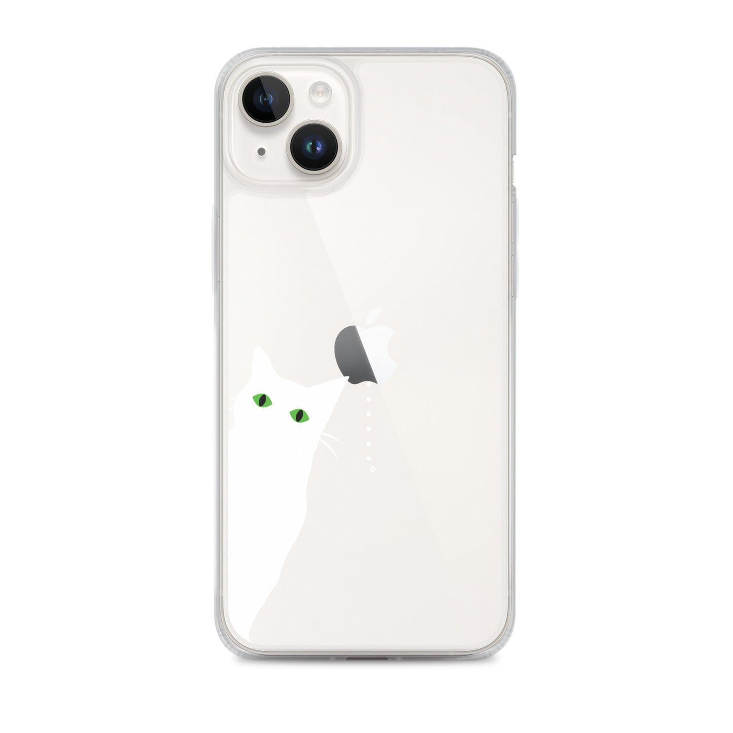 覗き見キャットiPhoneケース(白猫)