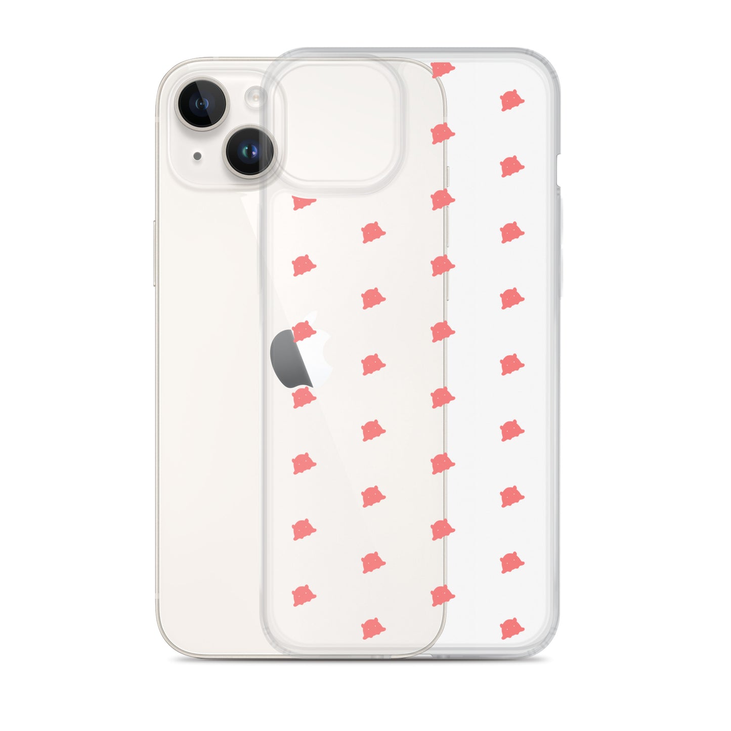 めんだこシルエットパターンiPhoneケース
