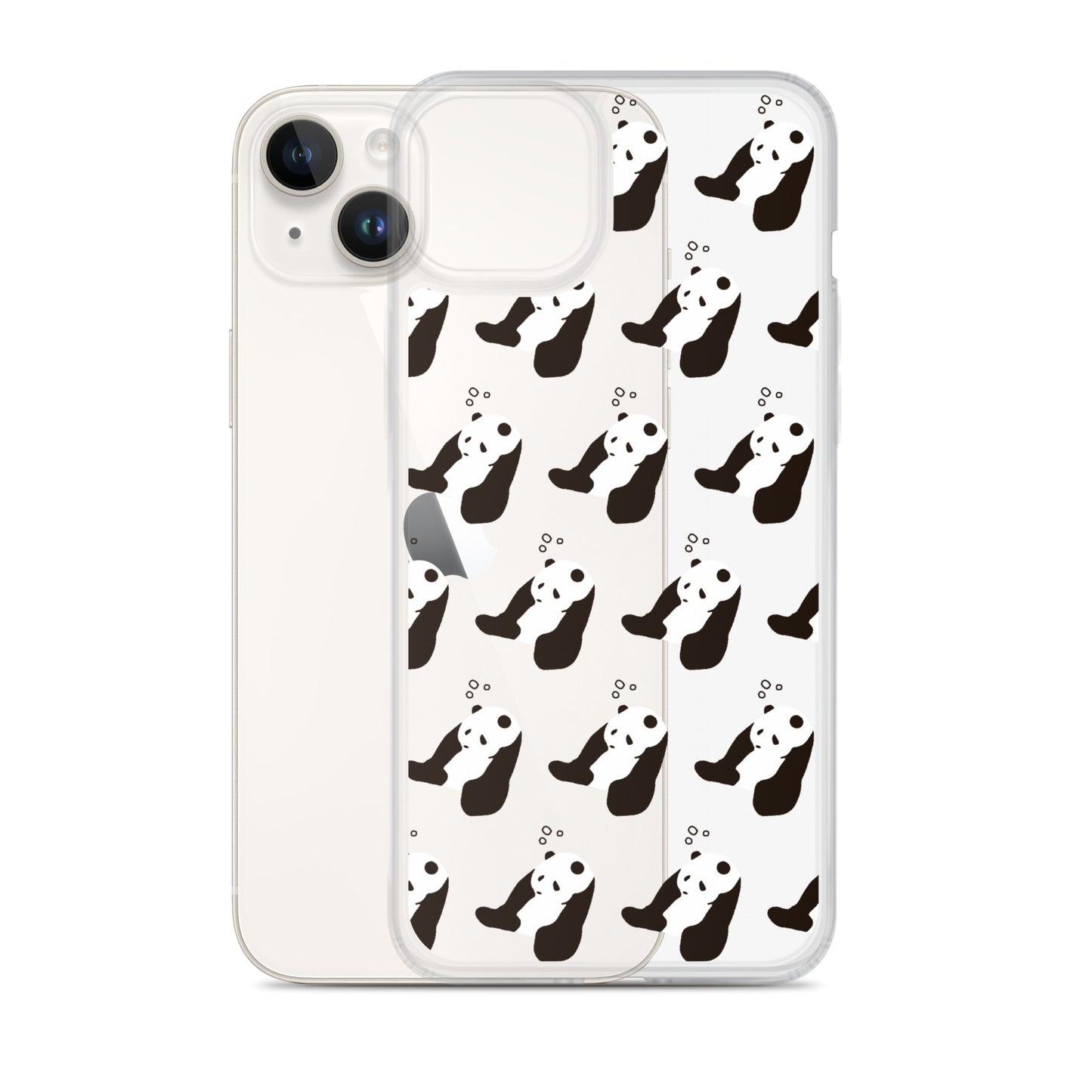 パンダ 眠たい iPhoneケース(斜め)
