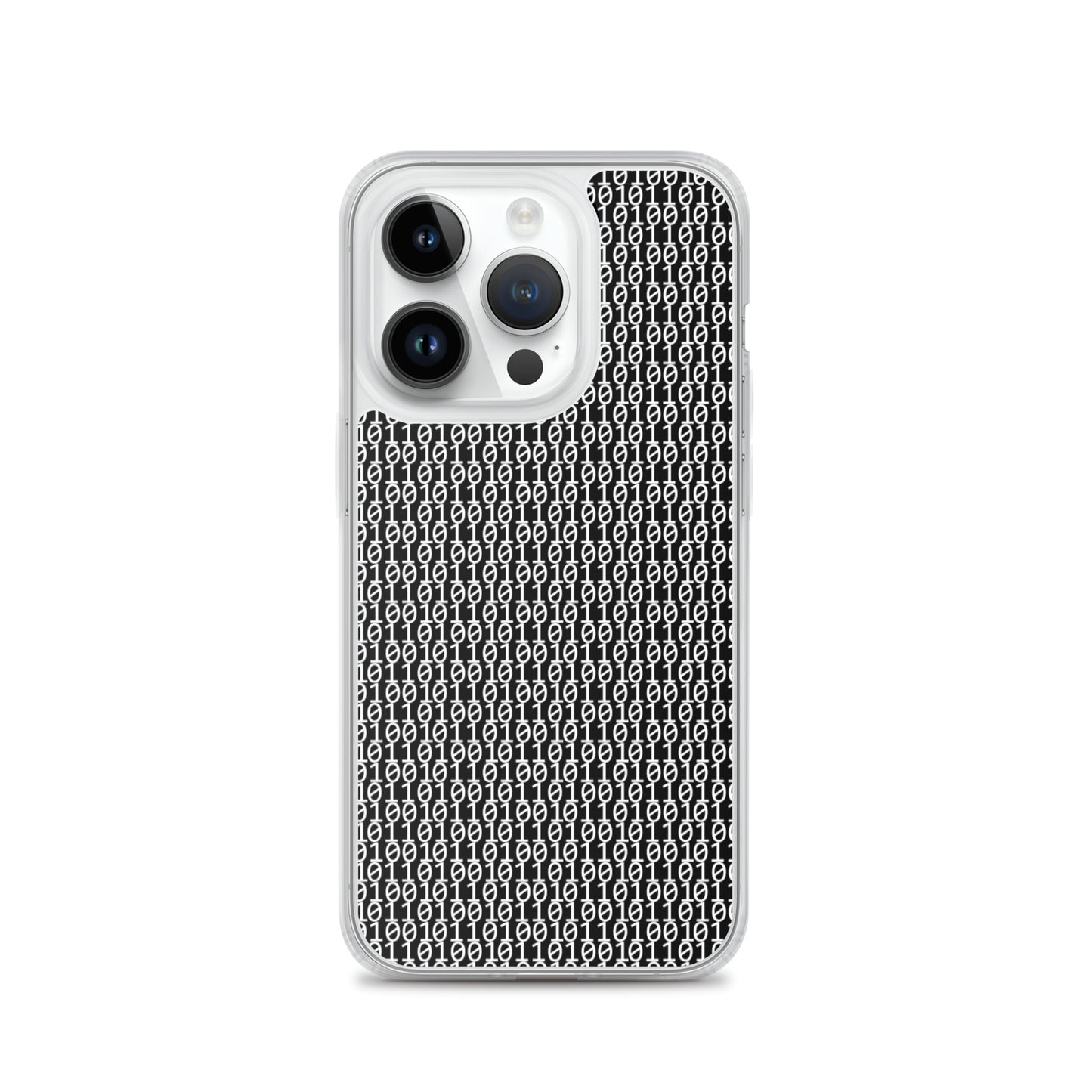 物質をデジタル出力すると。(カラー:ブラック)2進数iPhoneケース