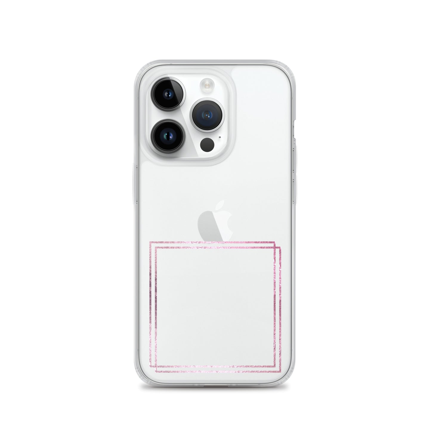 箔押し風フレーム(pink)iPhoneケース