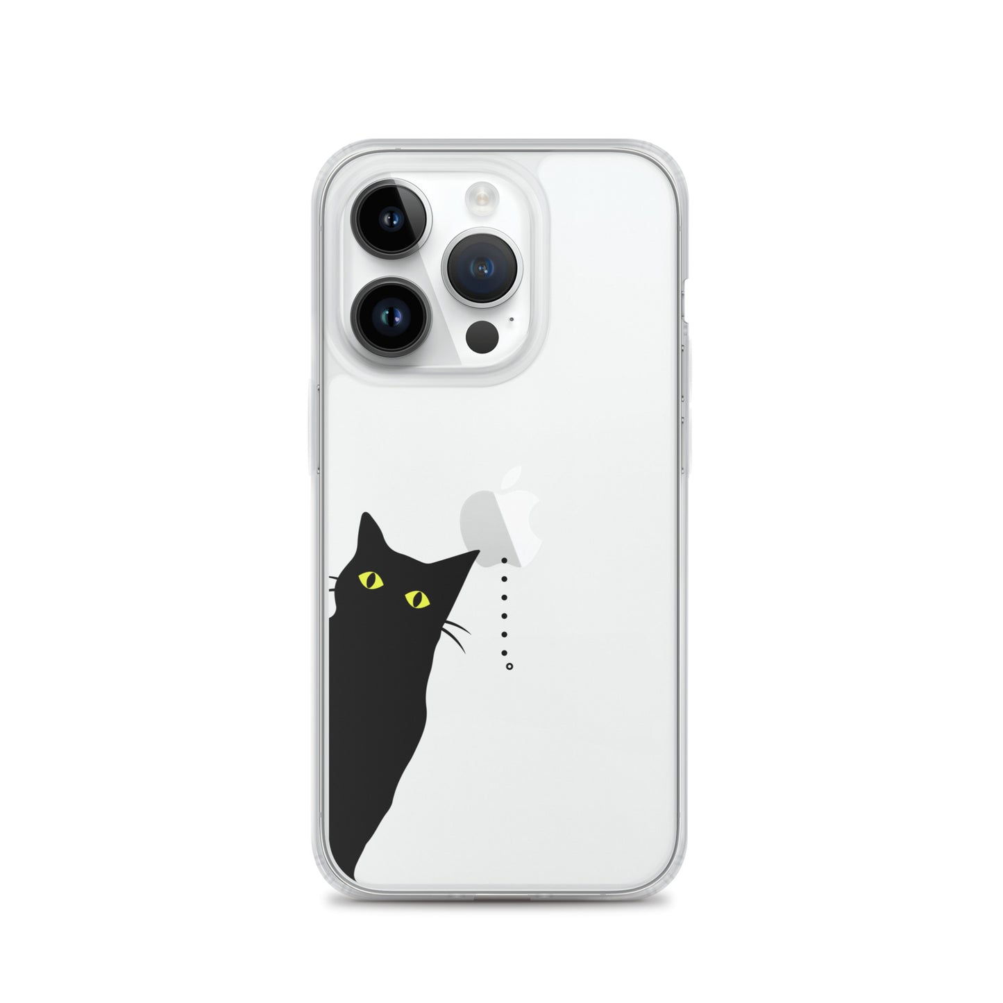 覗き見キャットiPhoneケース(黒猫)