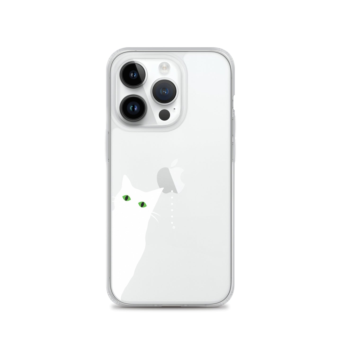 覗き見キャットiPhoneケース(白猫)