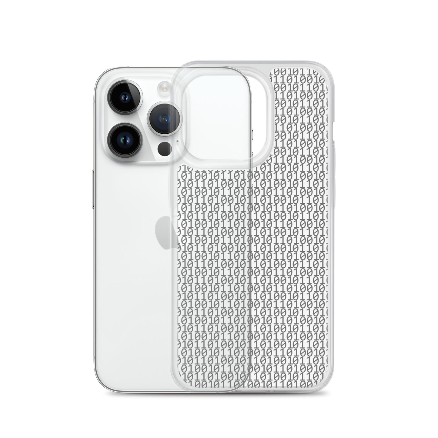 物質をデジタル出力すると。(カラー:クリア)2進数iPhoneケース