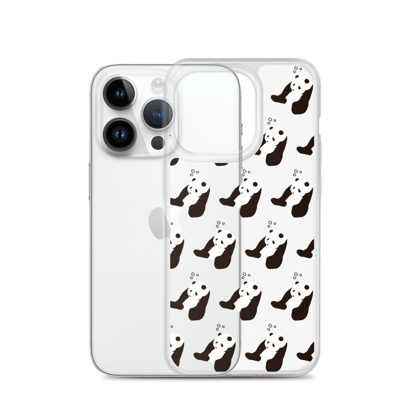 パンダ 眠たい iPhoneケース(斜め)
