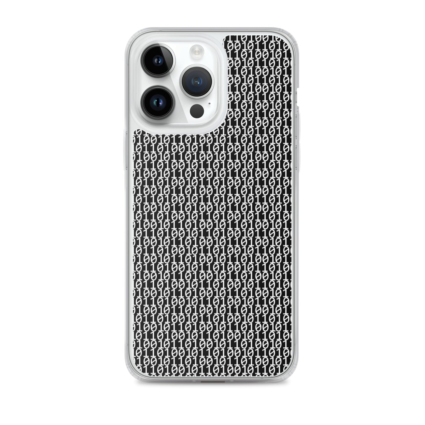 物質をデジタル出力すると。(カラー:ブラック)2進数iPhoneケース