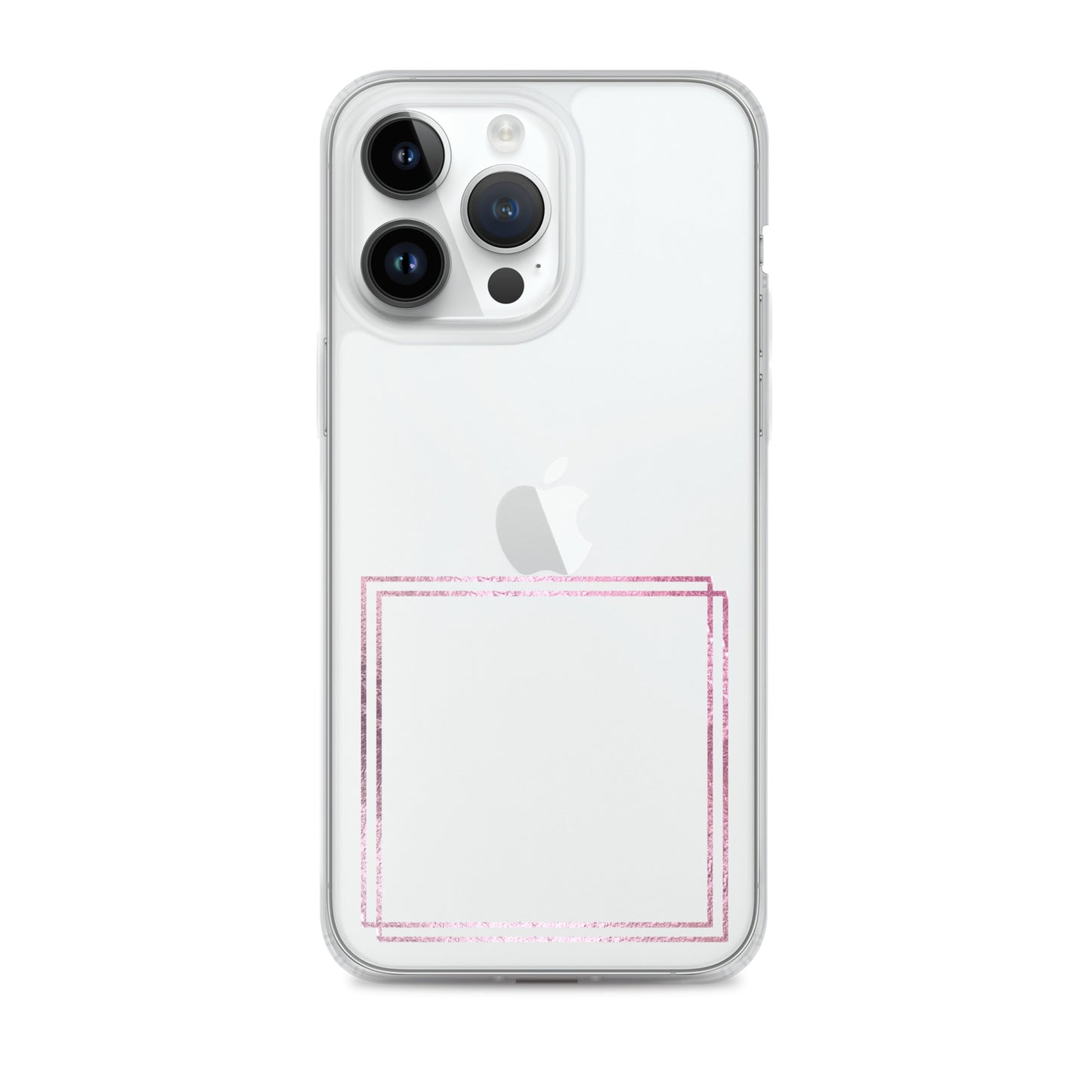 箔押し風フレーム(pink)iPhoneケース
