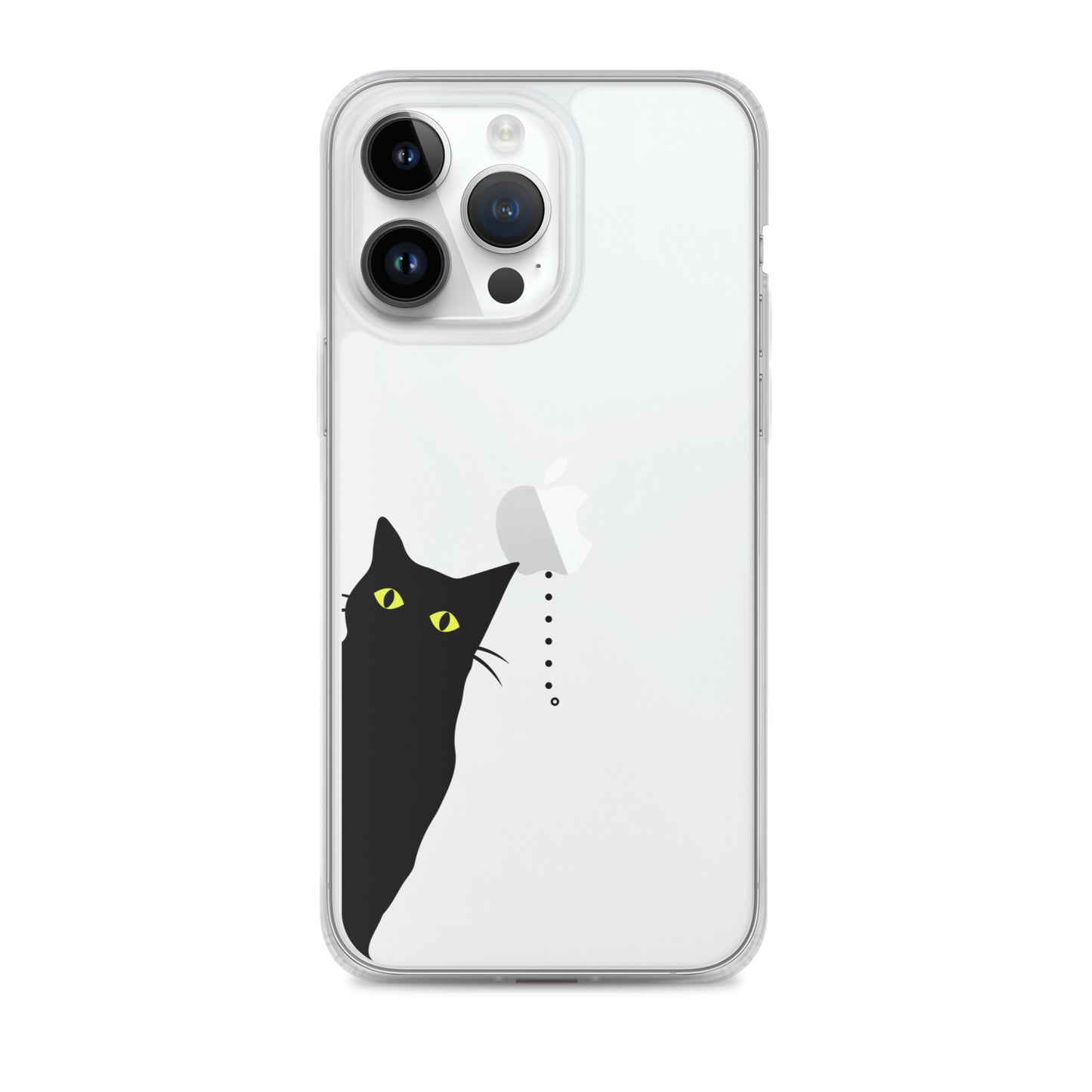 覗き見キャットiPhoneケース(黒猫)