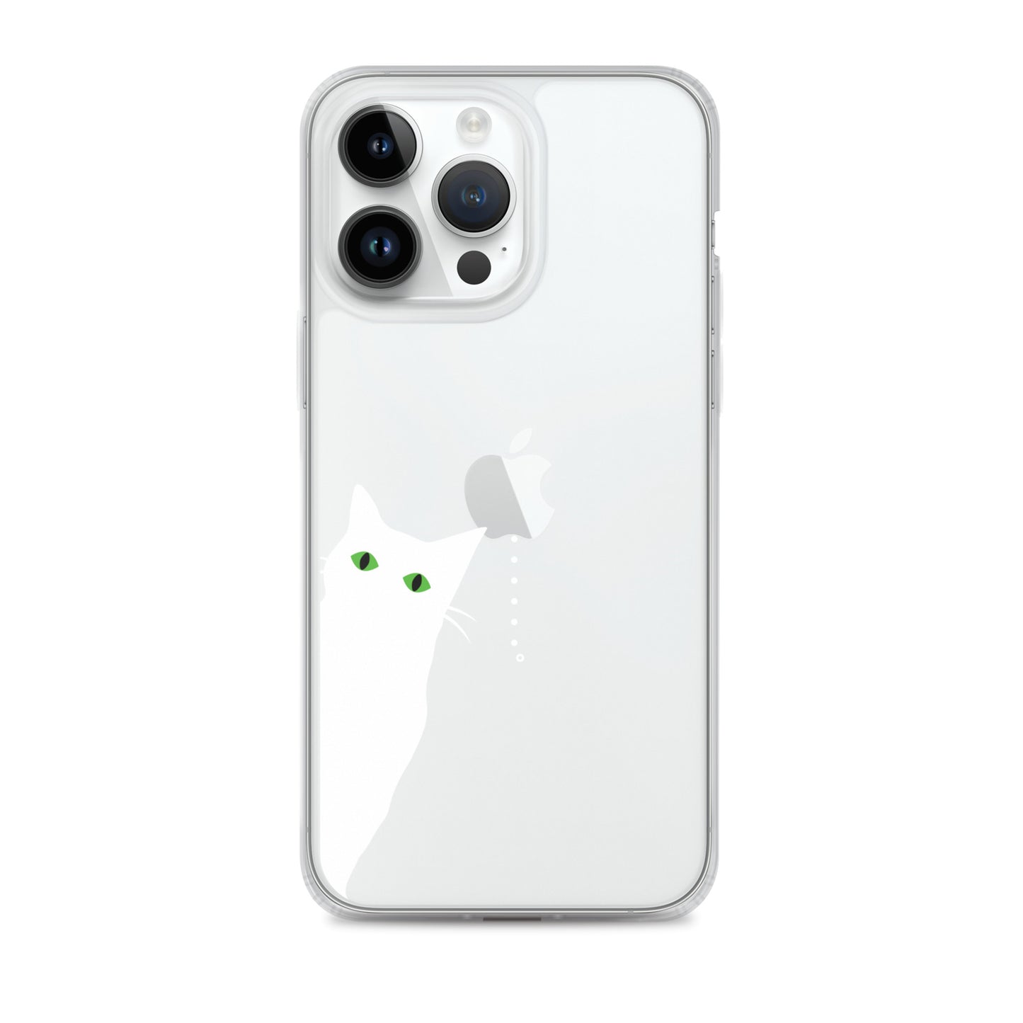 覗き見キャットiPhoneケース(白猫)