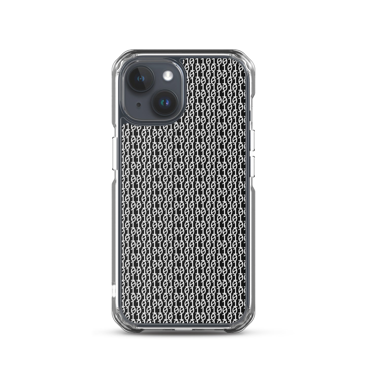 物質をデジタル出力すると。(カラー:ブラック)2進数iPhoneケース