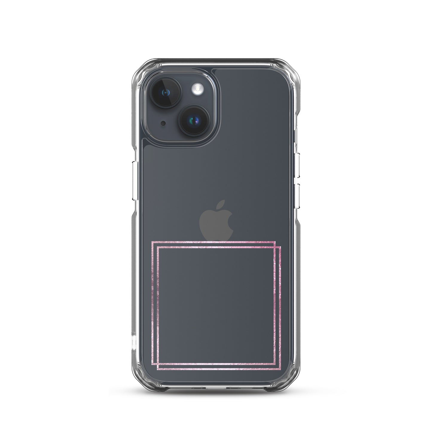 箔押し風フレーム(pink)iPhoneケース