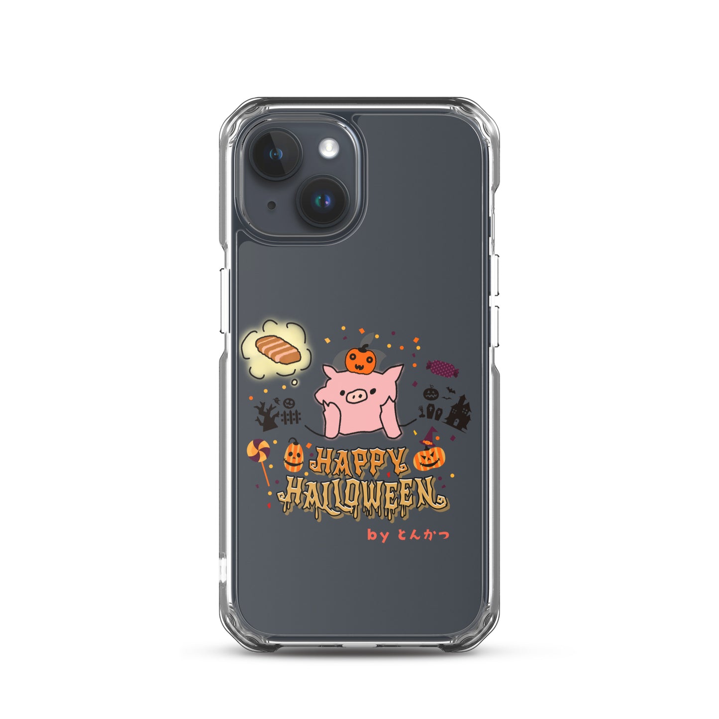 とんかつブタ ハロウィン iPhoneケース
