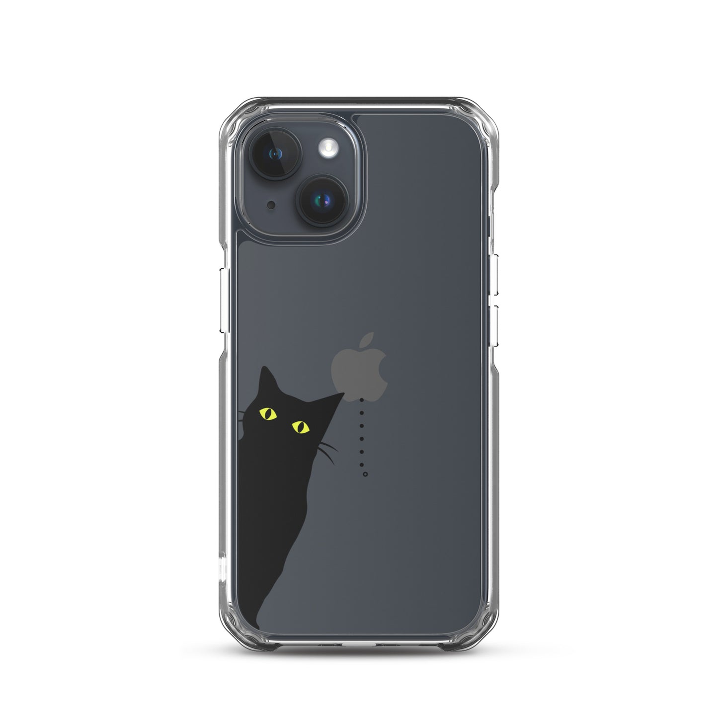 覗き見キャットiPhoneケース(黒猫)