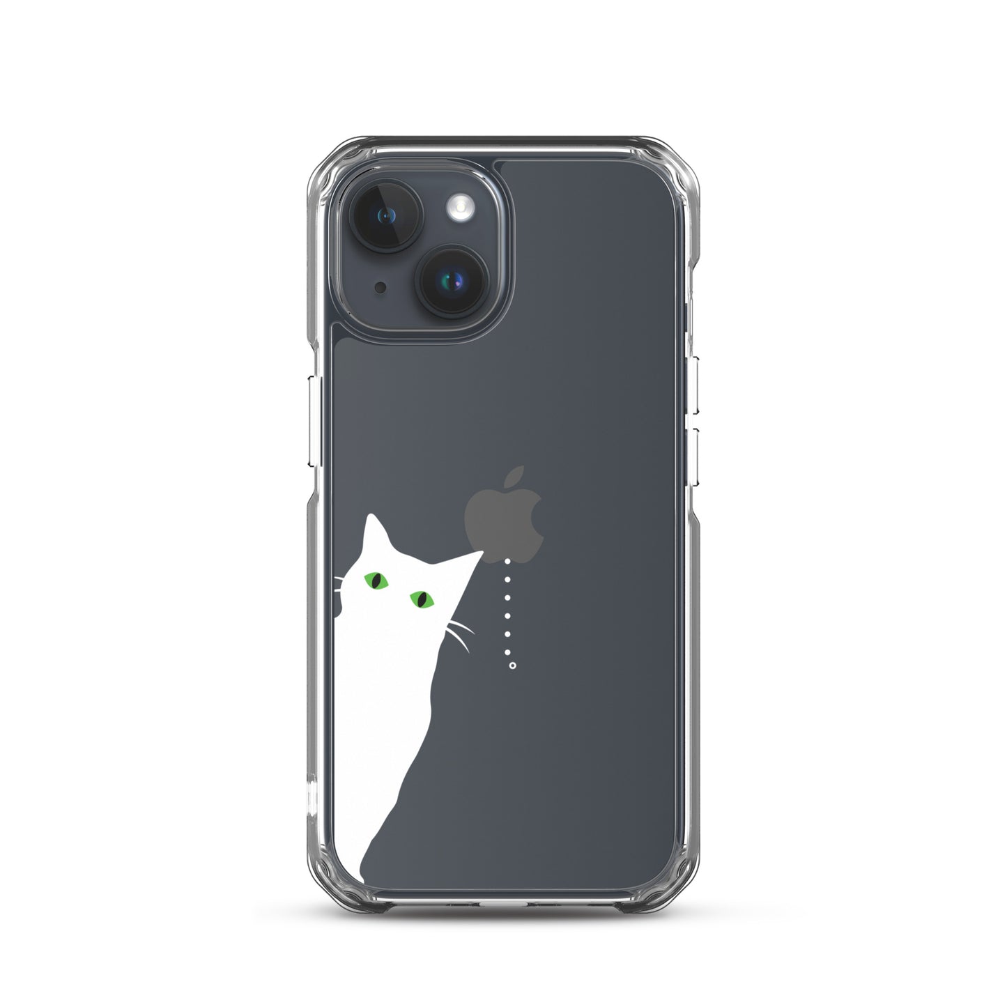 覗き見キャットiPhoneケース(白猫)