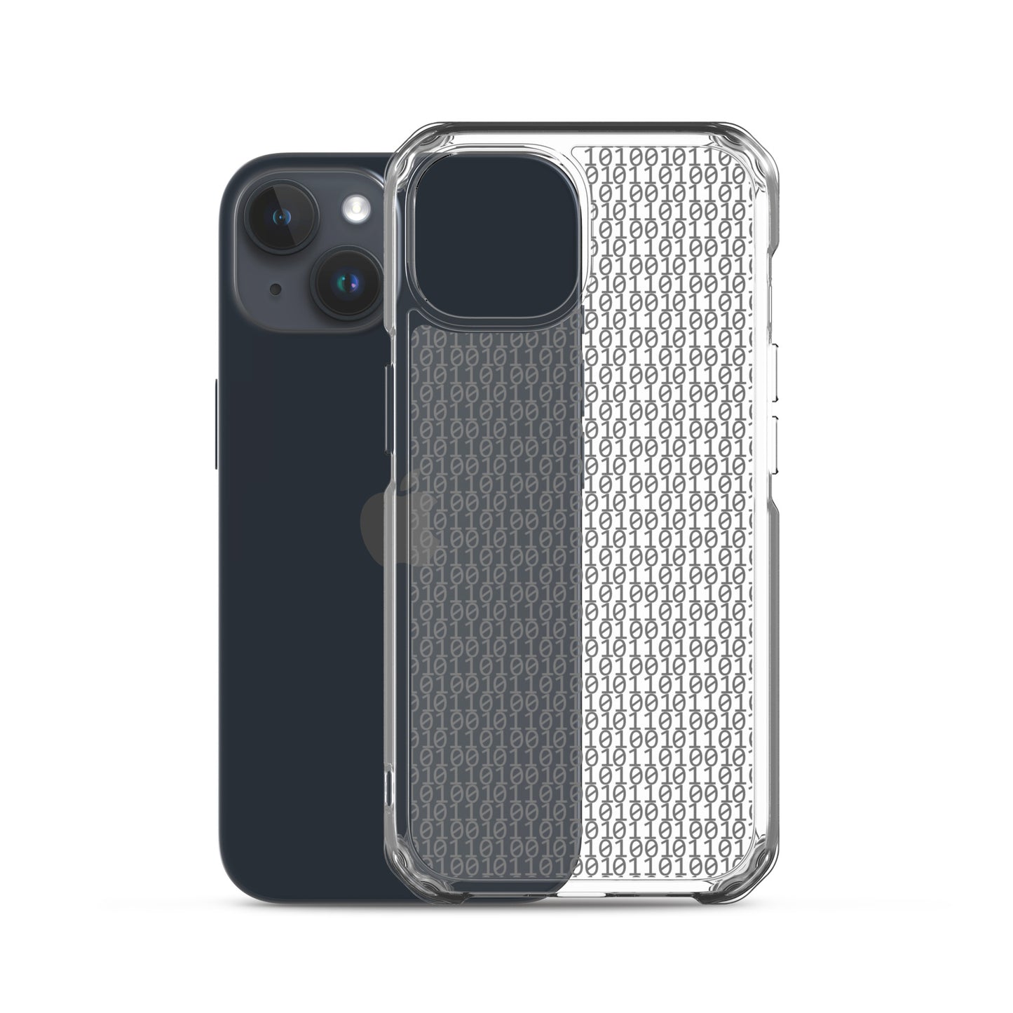 物質をデジタル出力すると。(カラー:クリア)2進数iPhoneケース