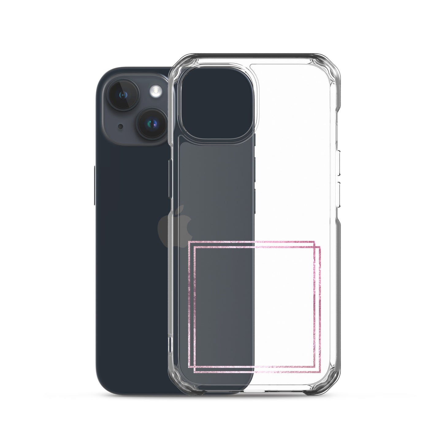 箔押し風フレーム(pink)iPhoneケース