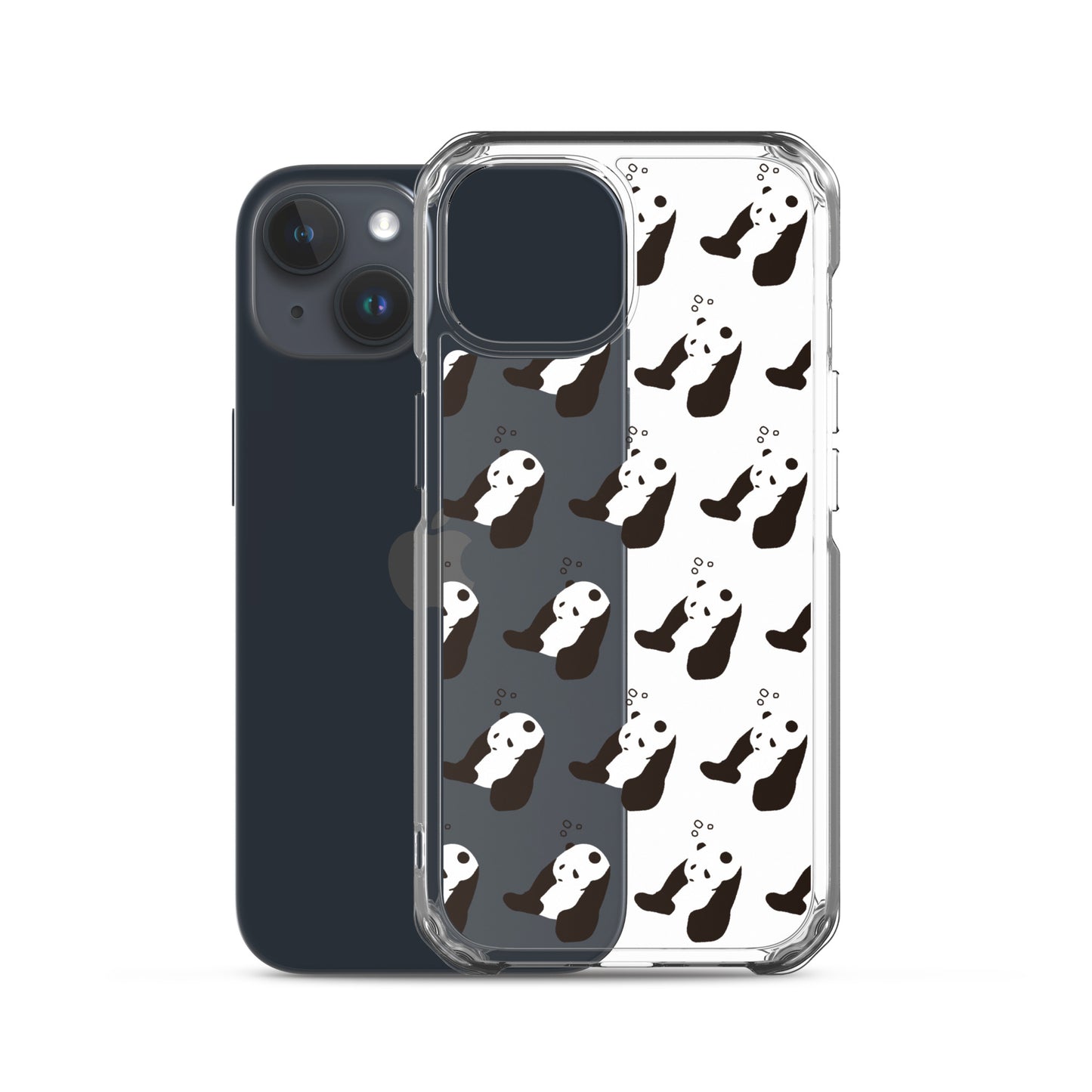 パンダ 眠たい iPhoneケース(斜め)