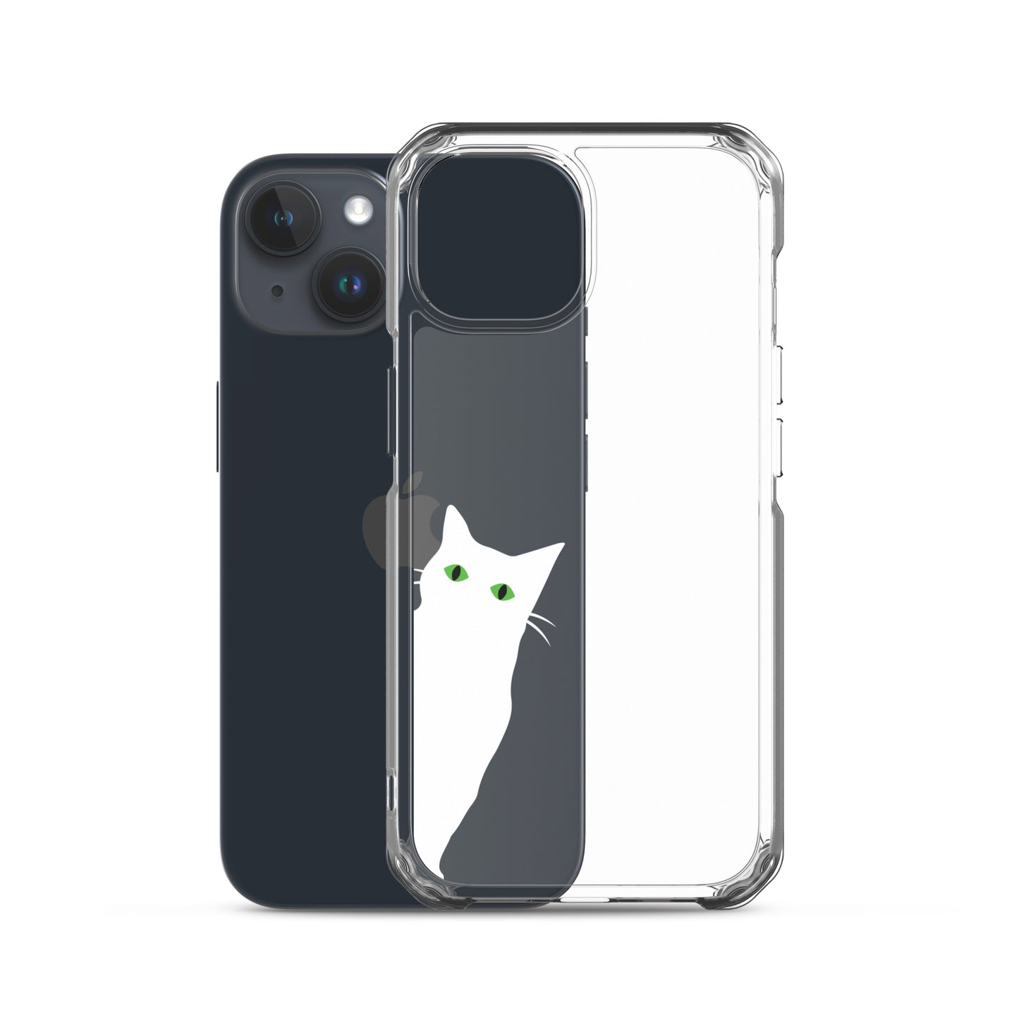 覗き見キャットiPhoneケース(白猫)