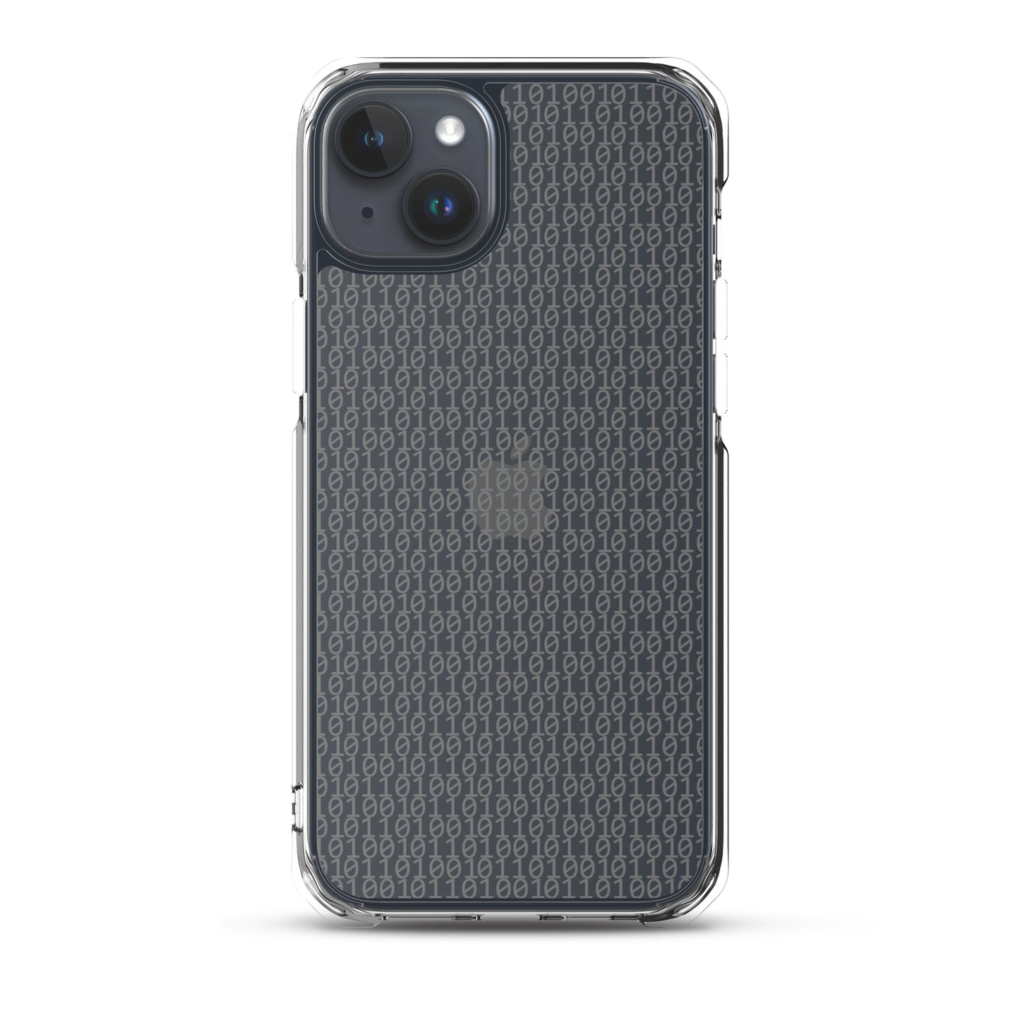 物質をデジタル出力すると。(カラー:クリア)2進数iPhoneケース