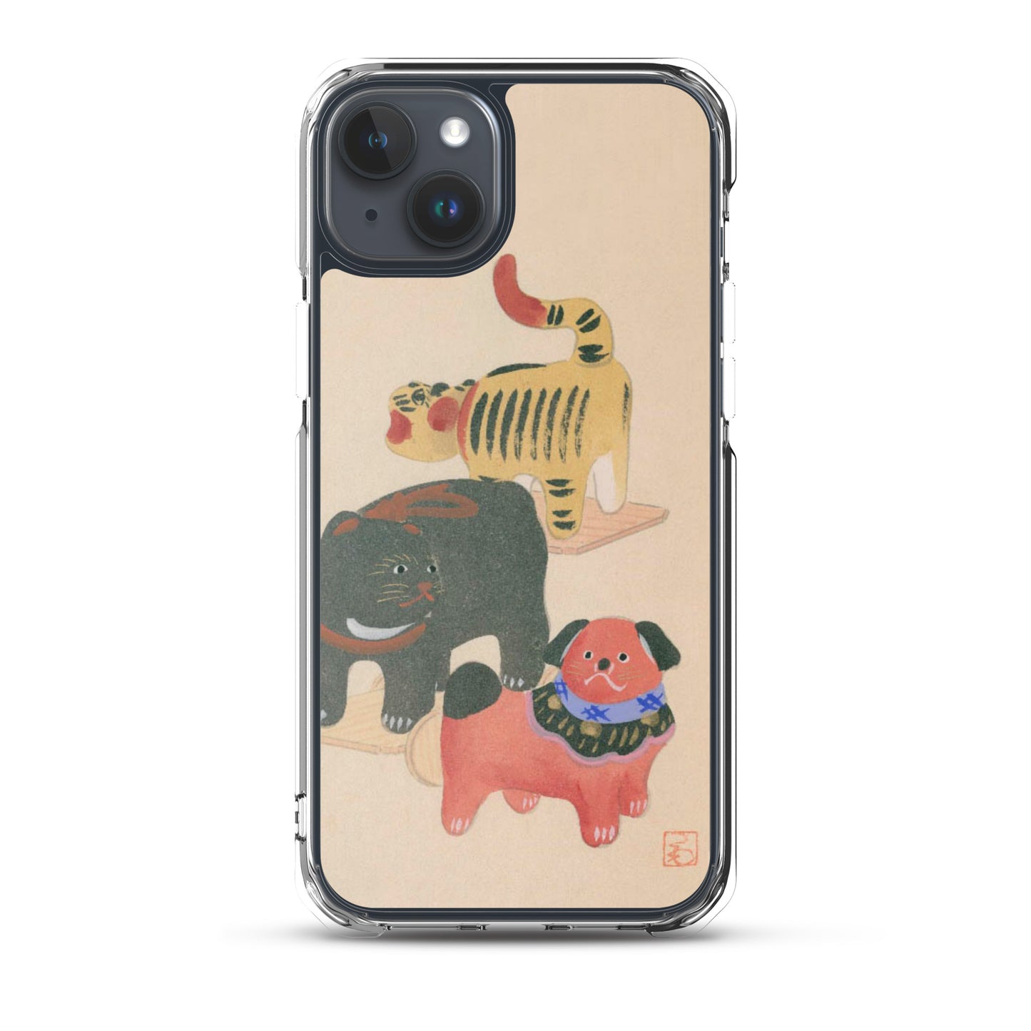 大正レトロ おもちゃ柄 iPhoneケース