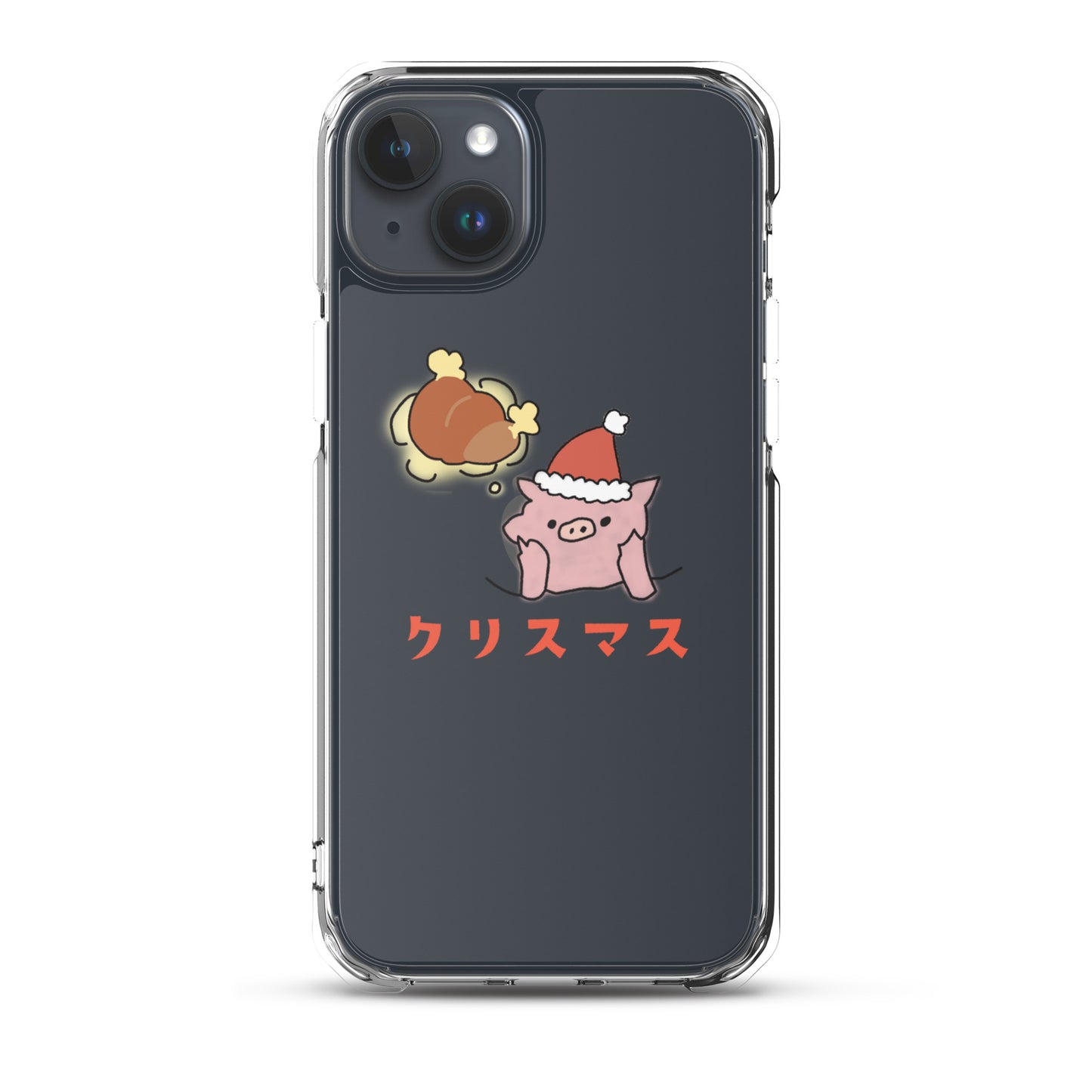 とんかつブタのクリスマス iPhoneケース
