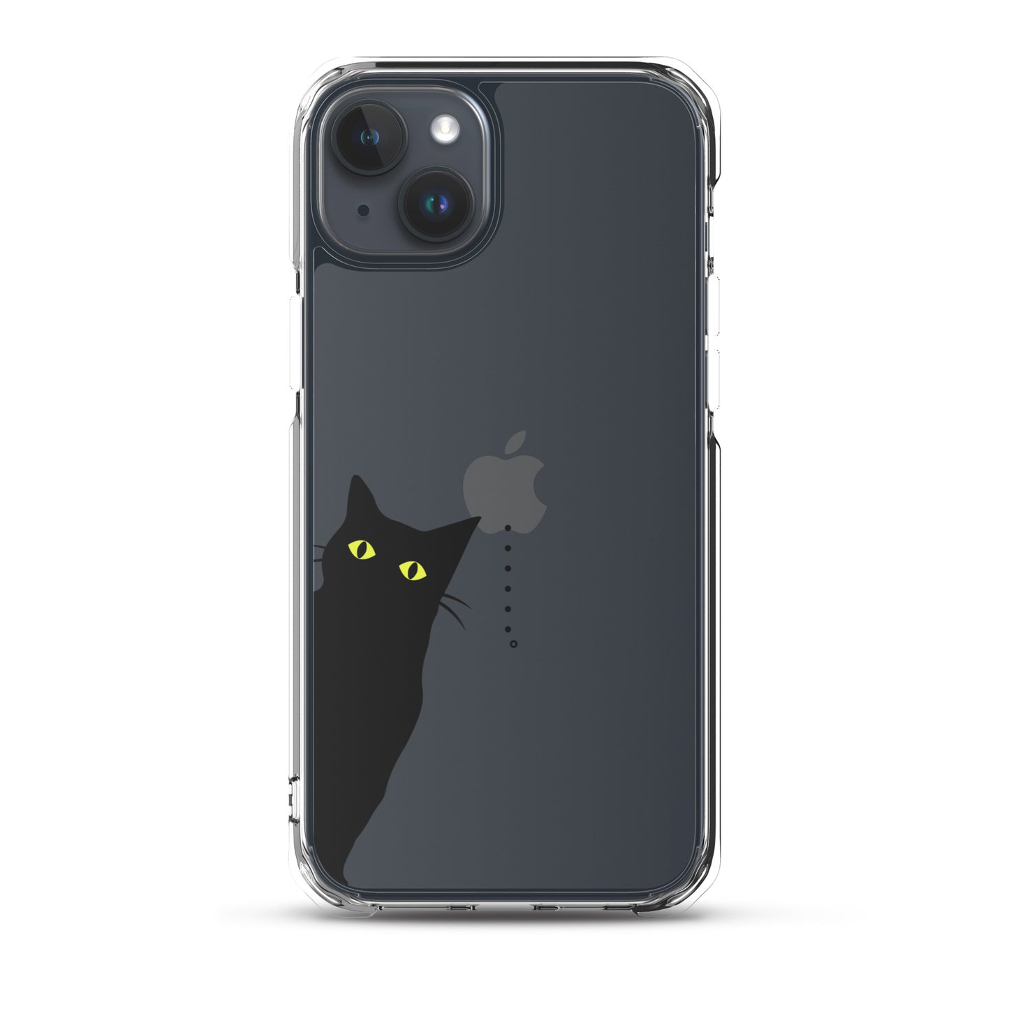 覗き見キャットiPhoneケース(黒猫)