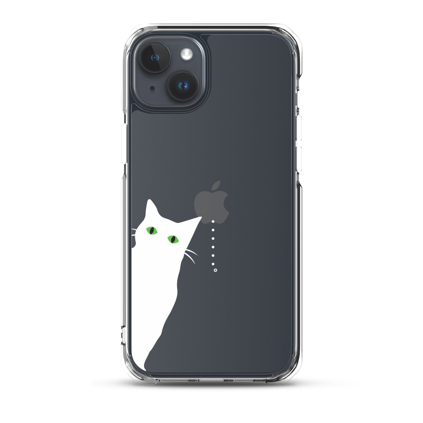 覗き見キャットiPhoneケース(白猫)