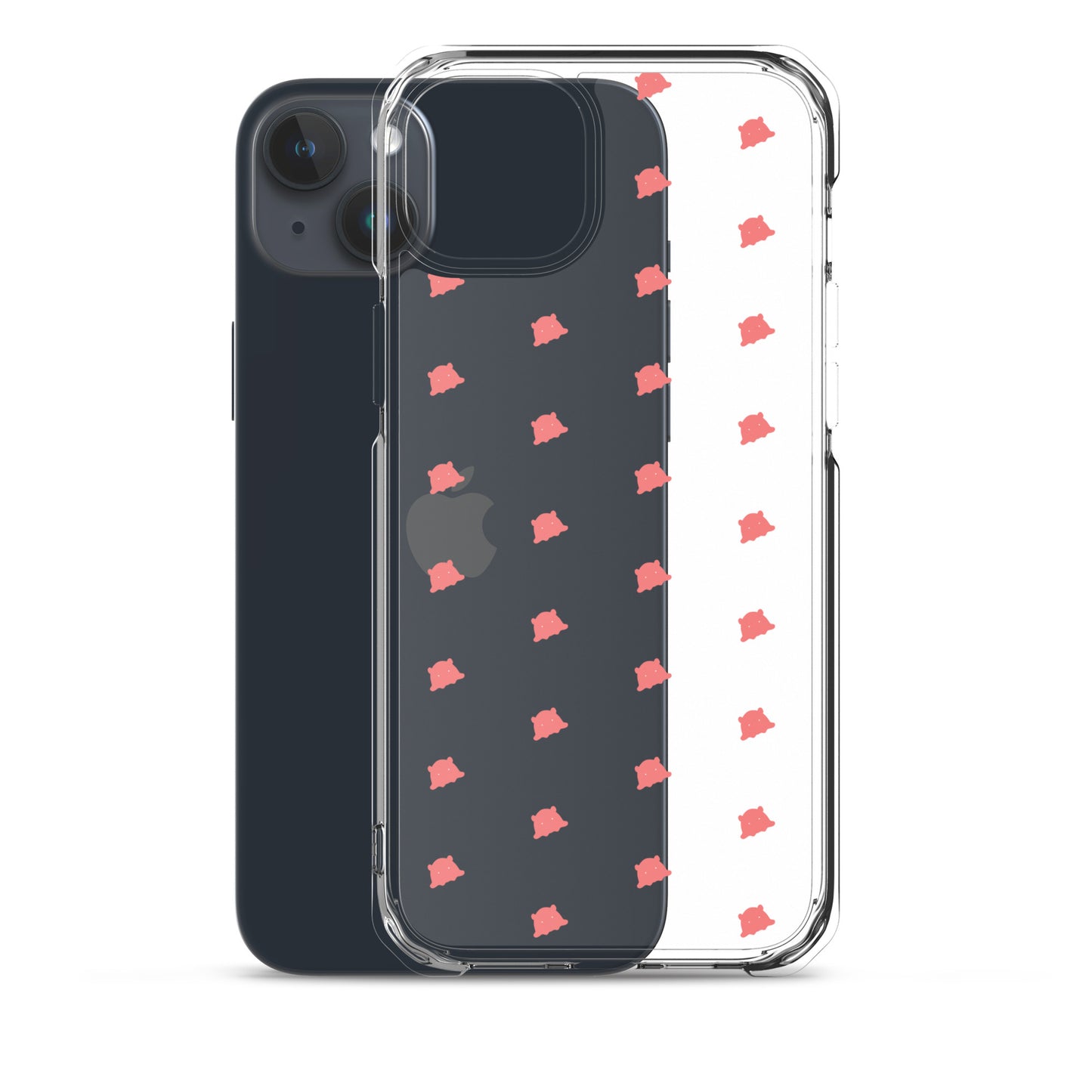 めんだこシルエットパターンiPhoneケース