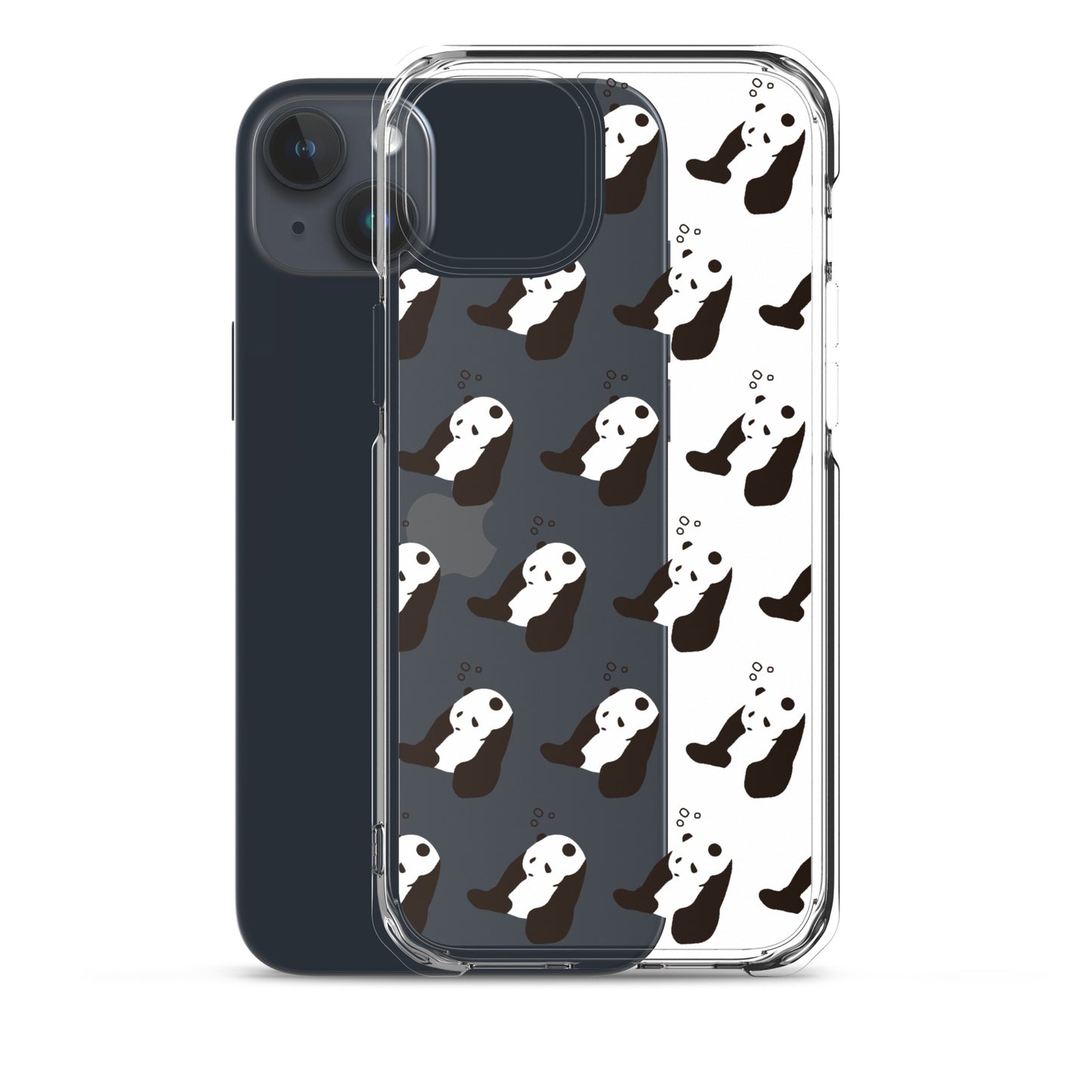 パンダ 眠たい iPhoneケース(斜め)