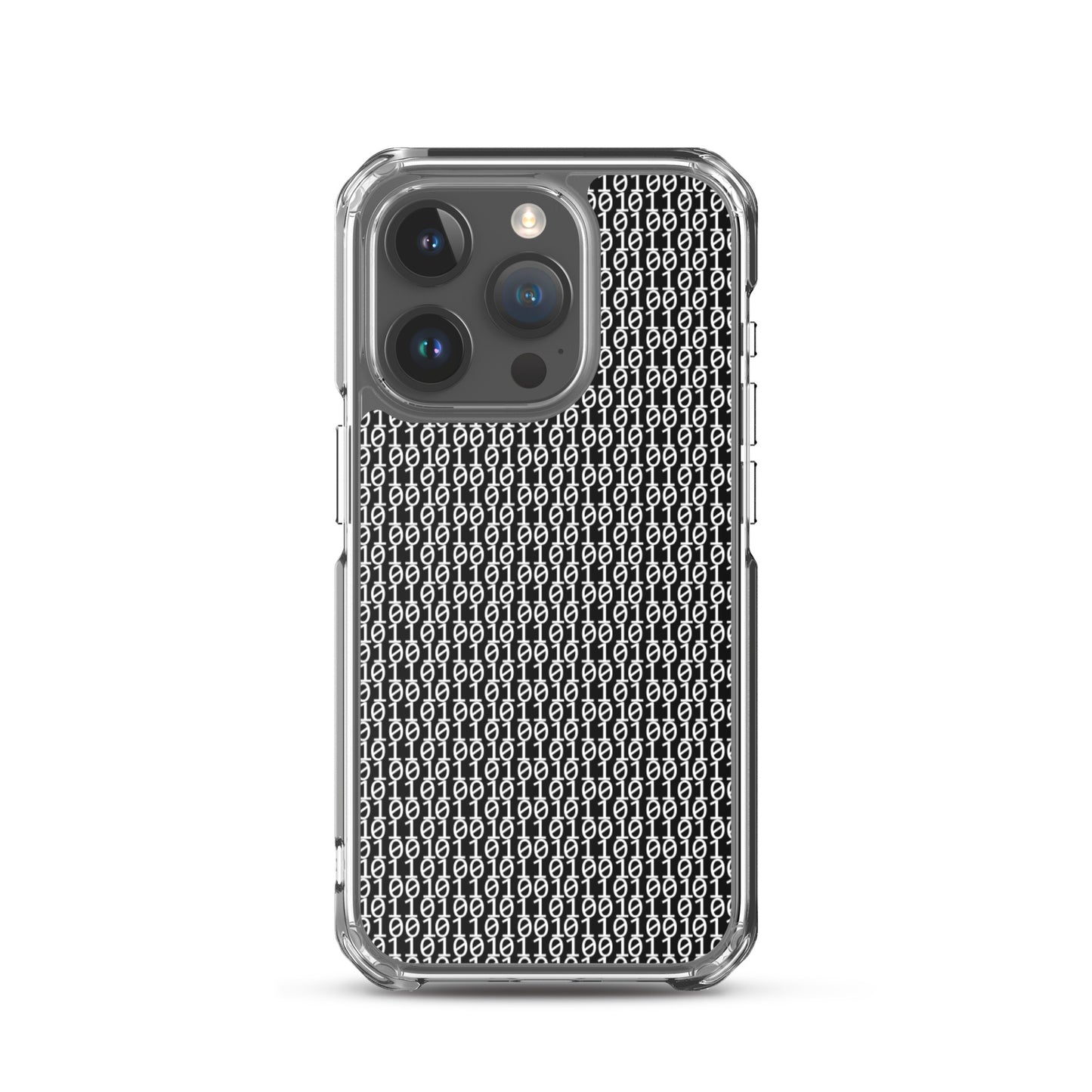 物質をデジタル出力すると。(カラー:ブラック)2進数iPhoneケース
