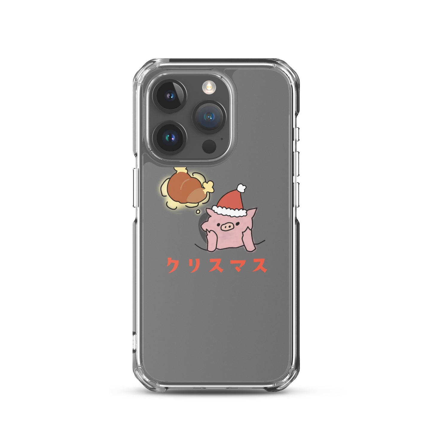 とんかつブタのクリスマス iPhoneケース