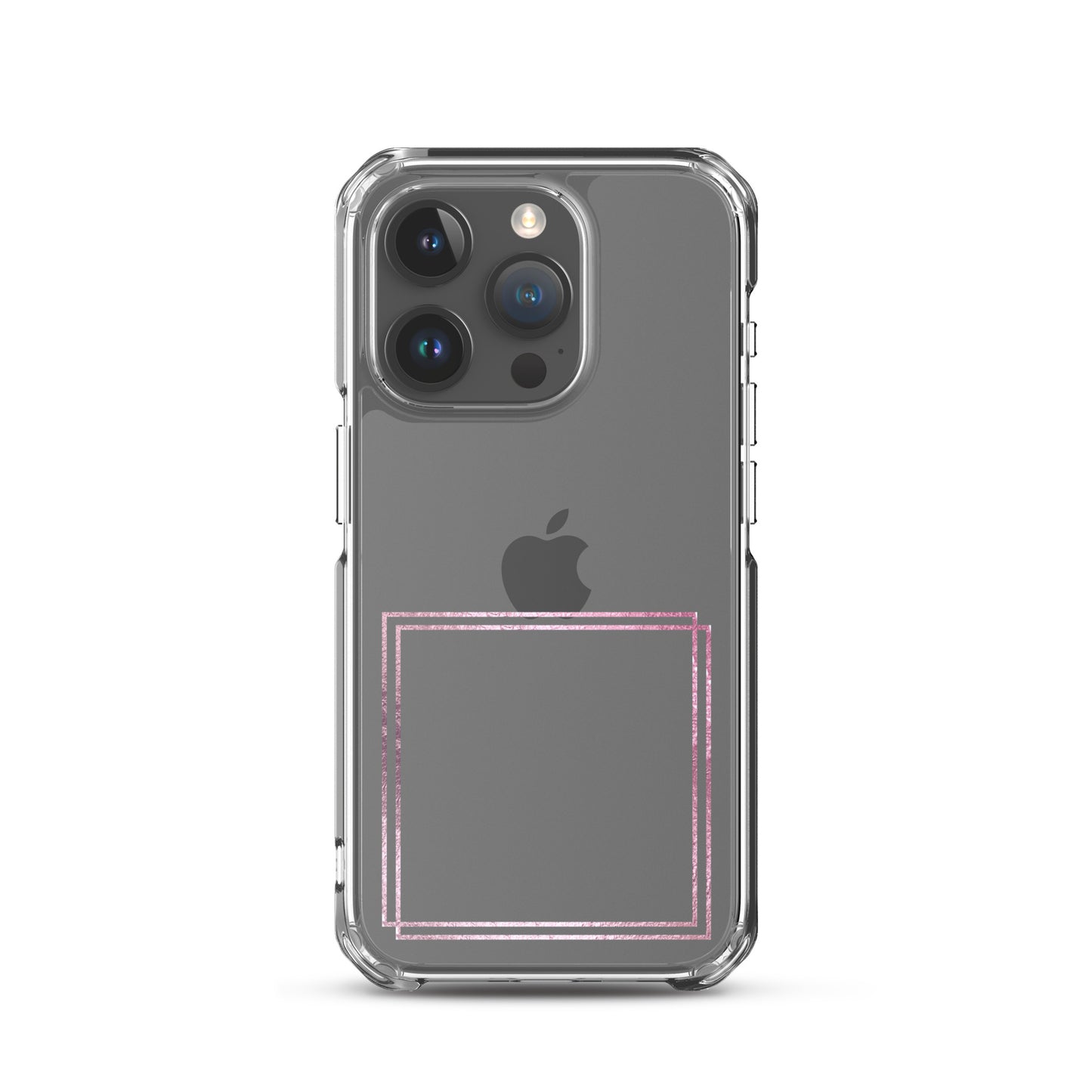 箔押し風フレーム(pink)iPhoneケース