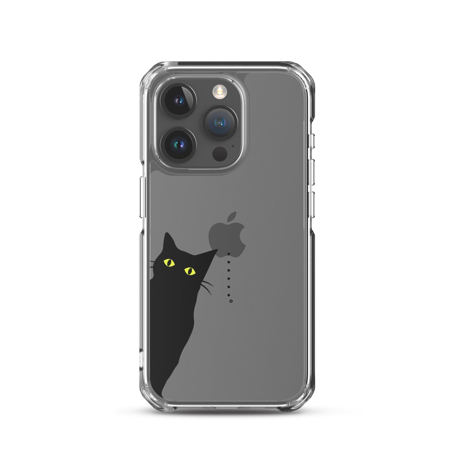 覗き見キャットiPhoneケース(黒猫)