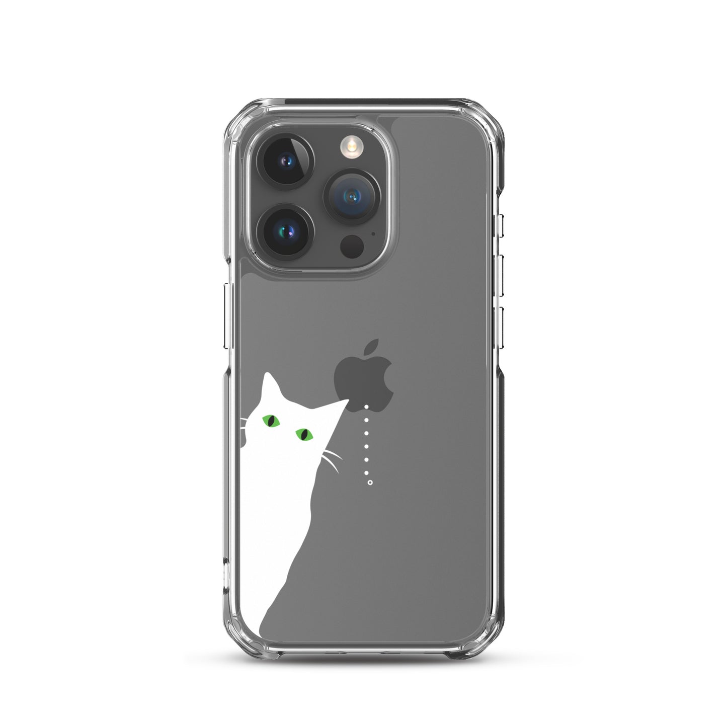 覗き見キャットiPhoneケース(白猫)