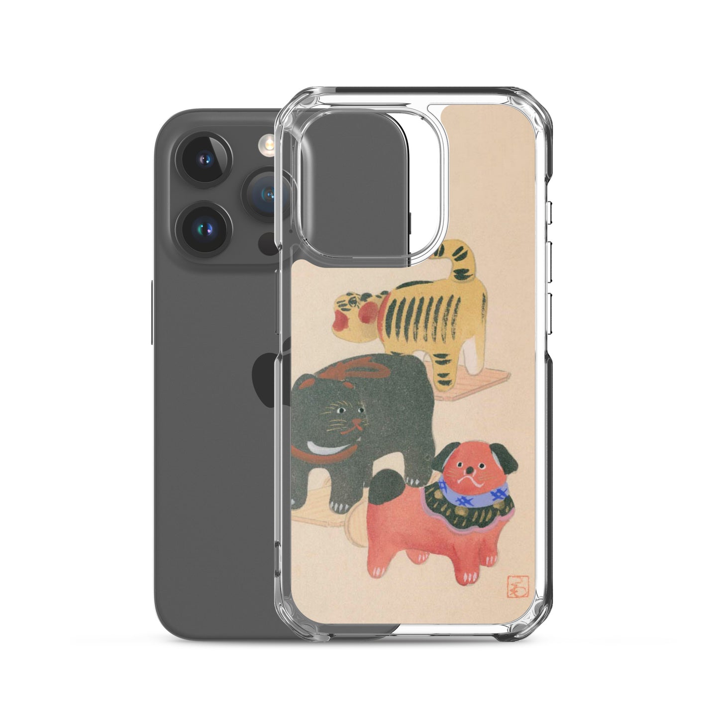 大正レトロ おもちゃ柄 iPhoneケース
