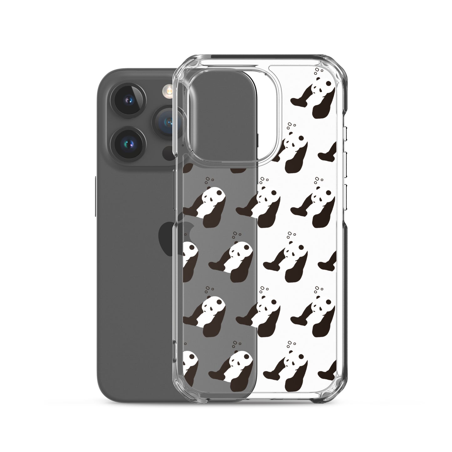 パンダ 眠たい iPhoneケース(斜め)