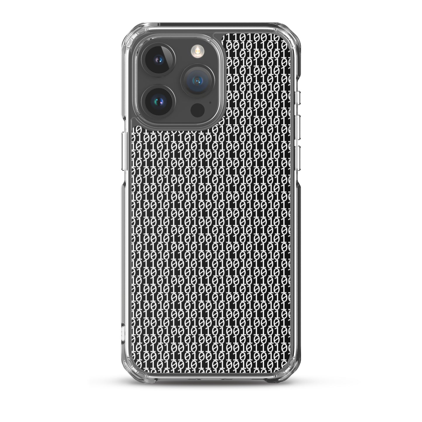 物質をデジタル出力すると。(カラー:ブラック)2進数iPhoneケース