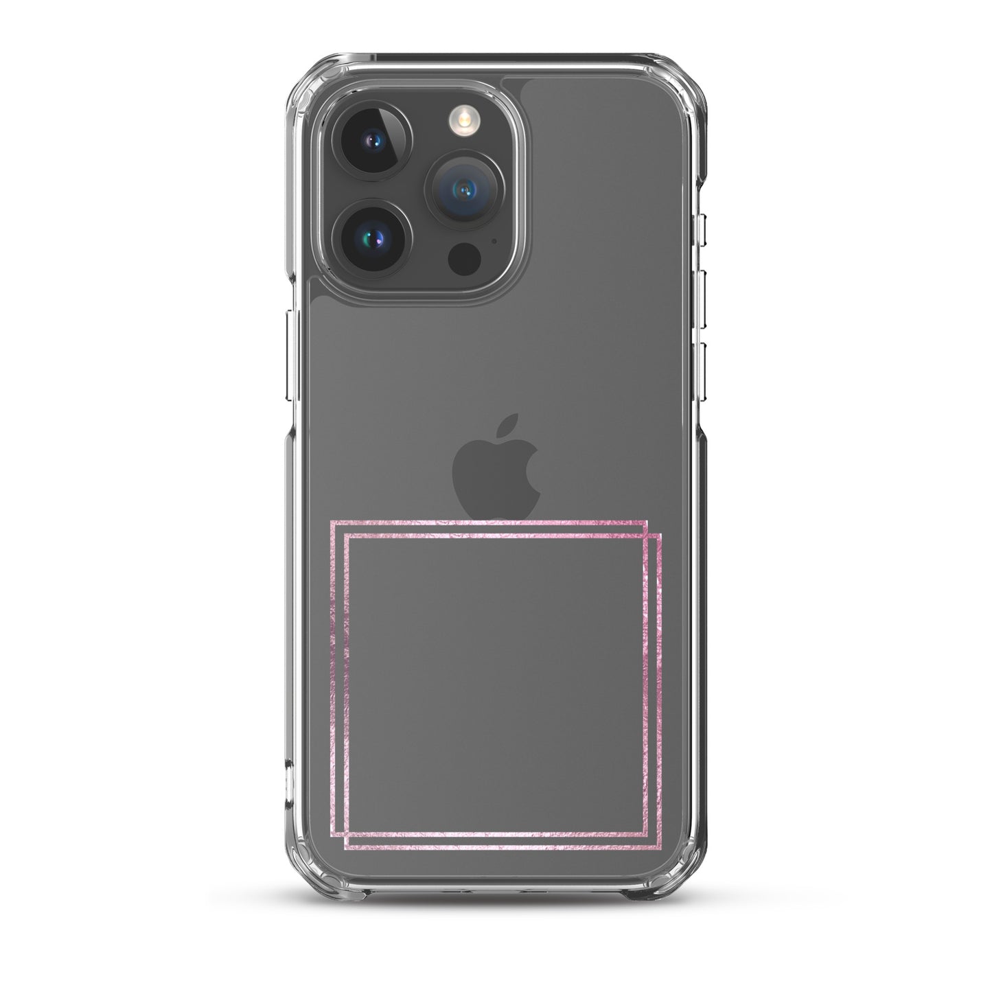 箔押し風フレーム(pink)iPhoneケース
