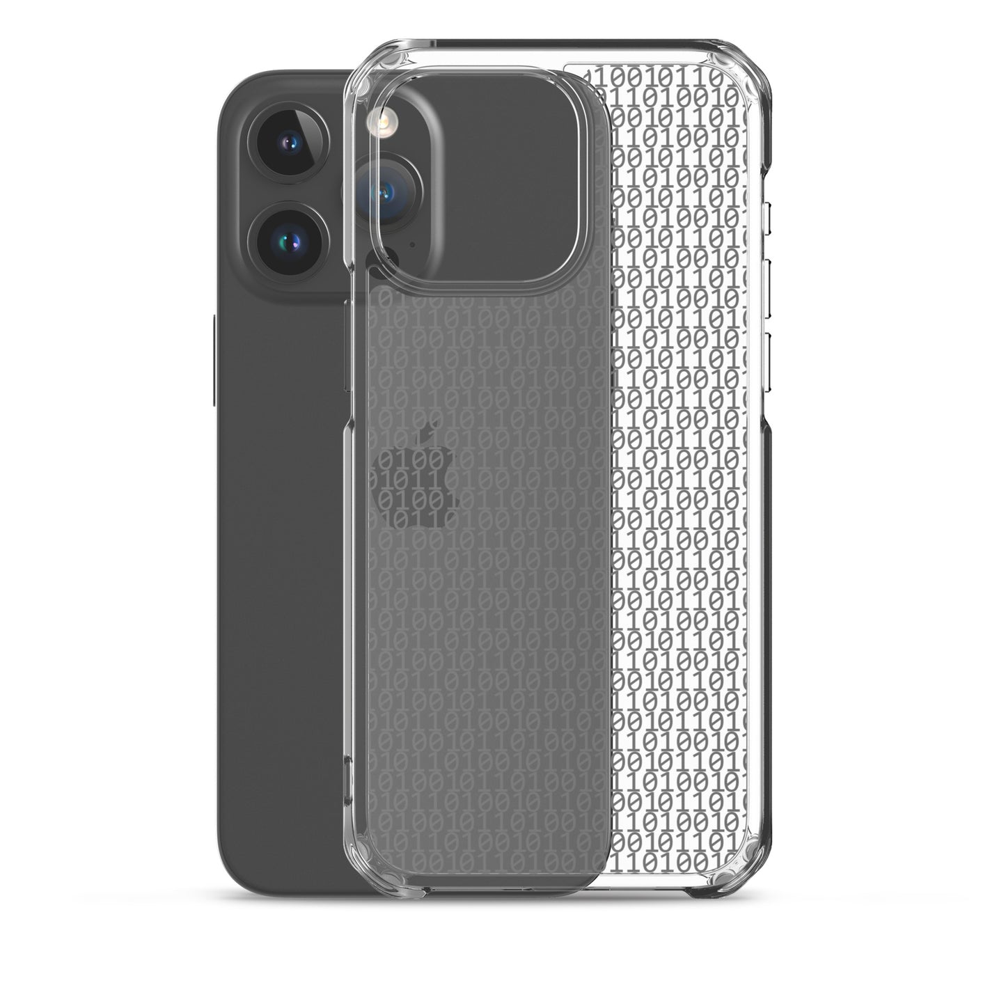 物質をデジタル出力すると。(カラー:クリア)2進数iPhoneケース