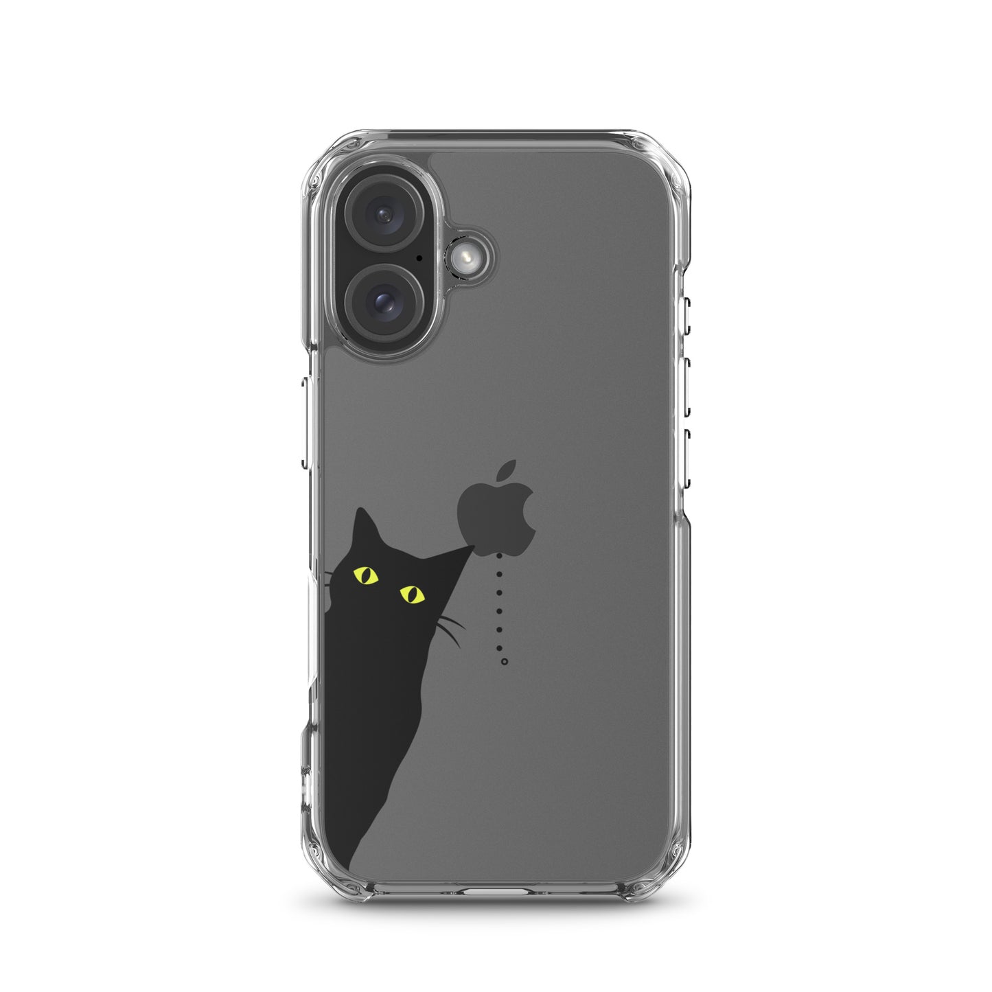 覗き見キャットiPhoneケース(黒猫)