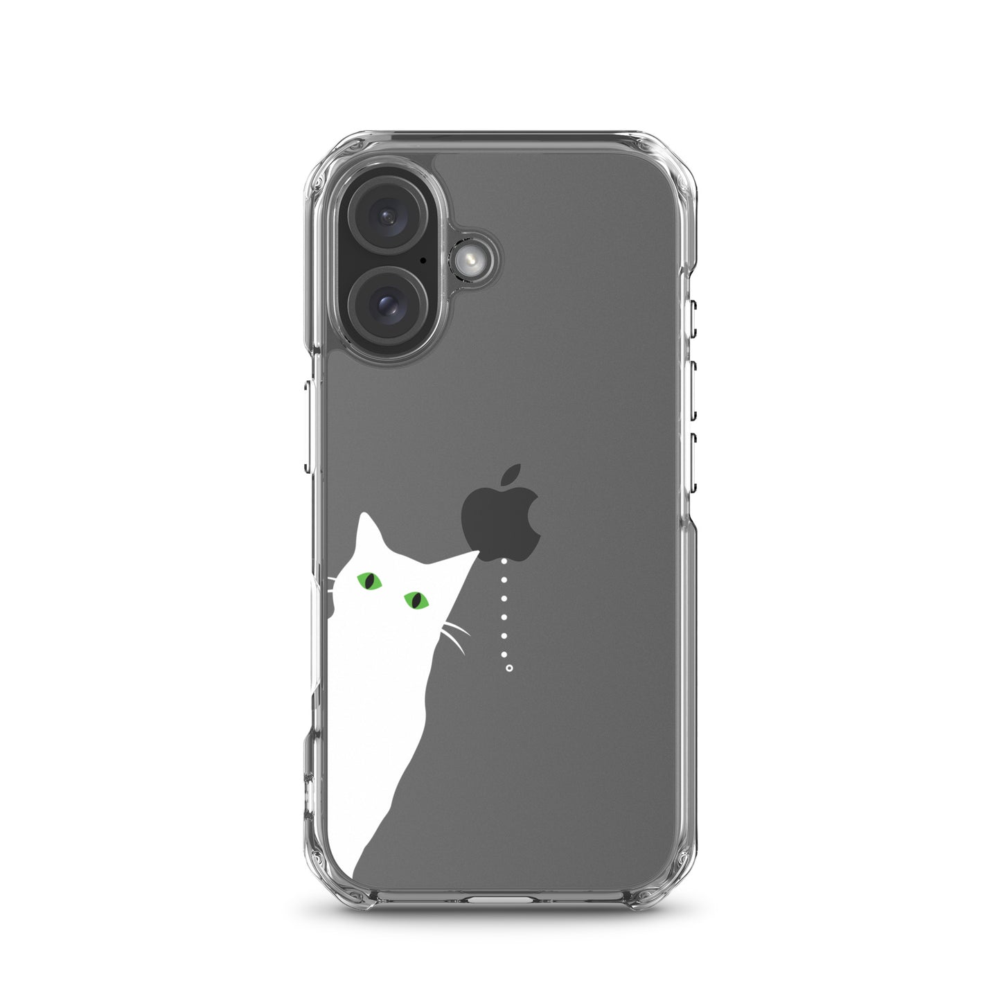 覗き見キャットiPhoneケース(白猫)