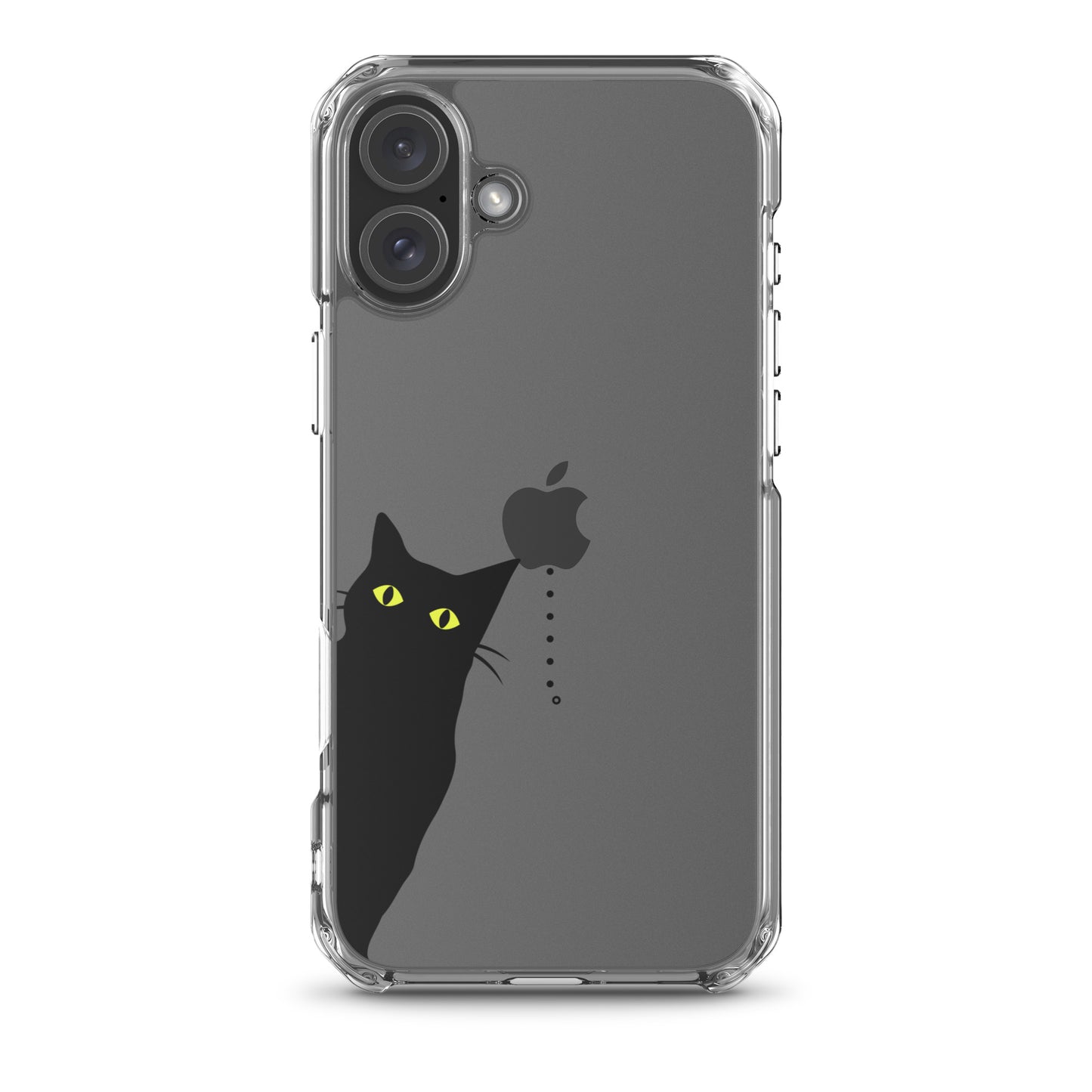 覗き見キャットiPhoneケース(黒猫)