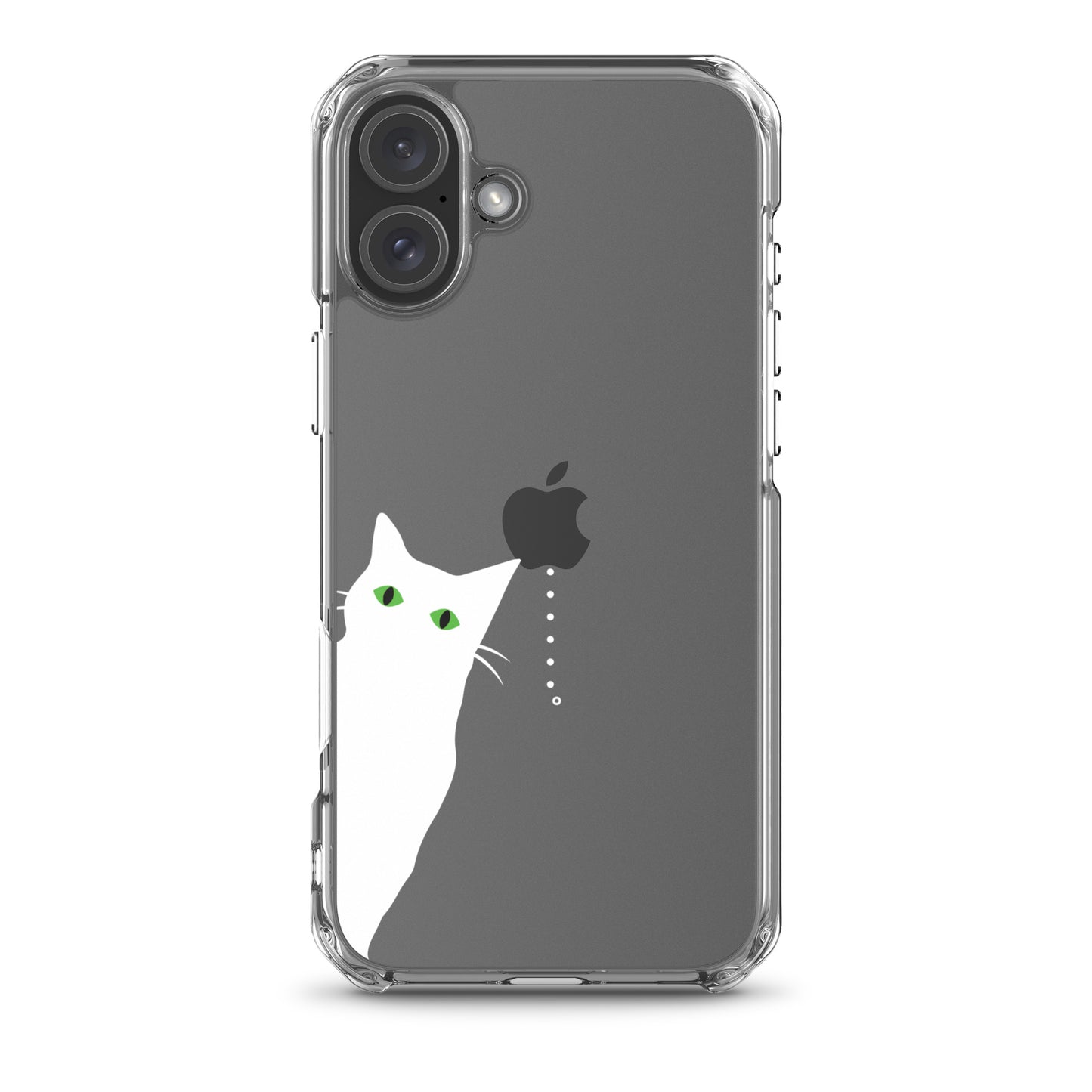 覗き見キャットiPhoneケース(白猫)